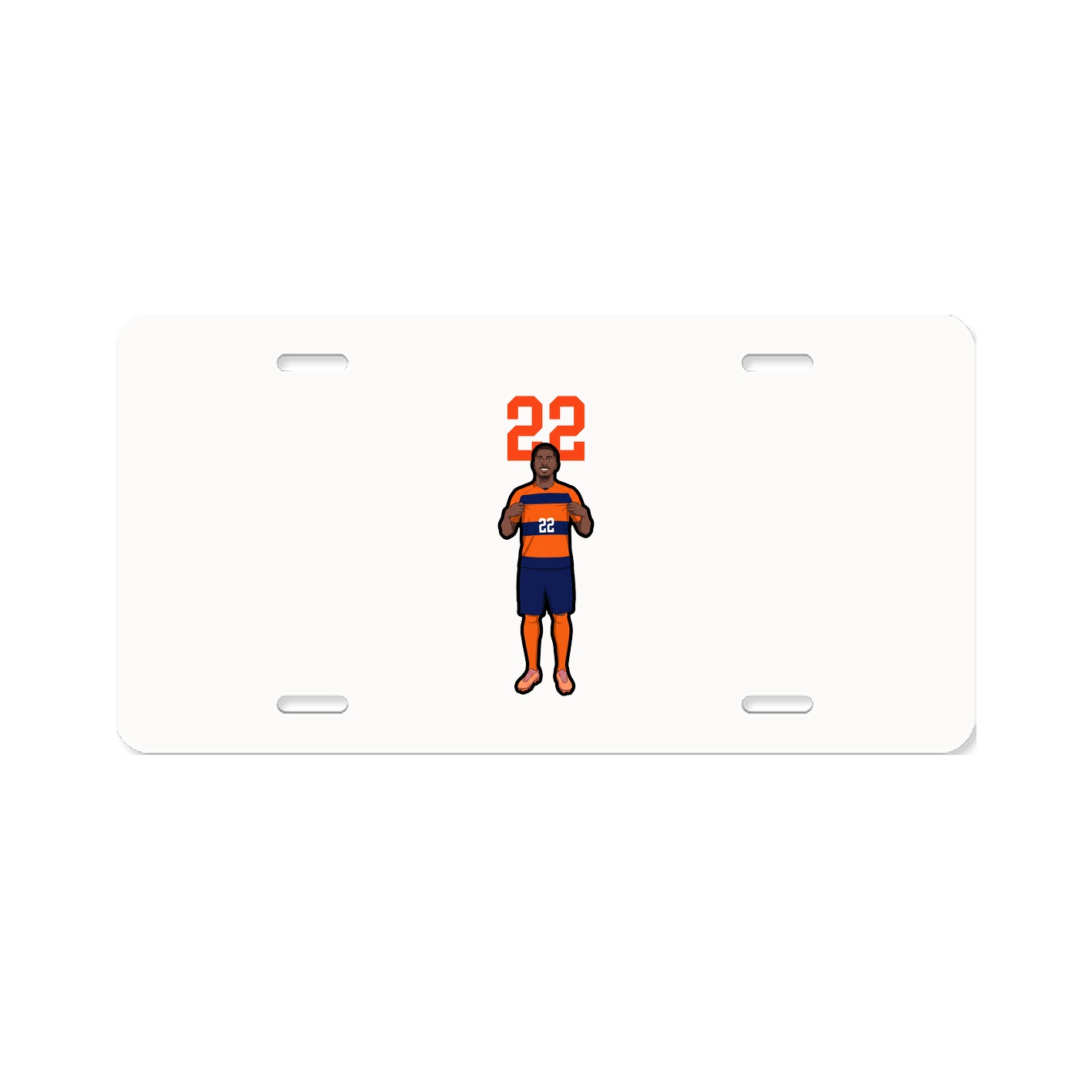 License Plate — Number Top in Classic