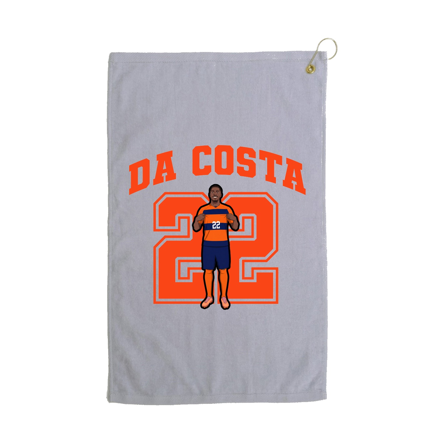 Golf Towel — Number in Grey