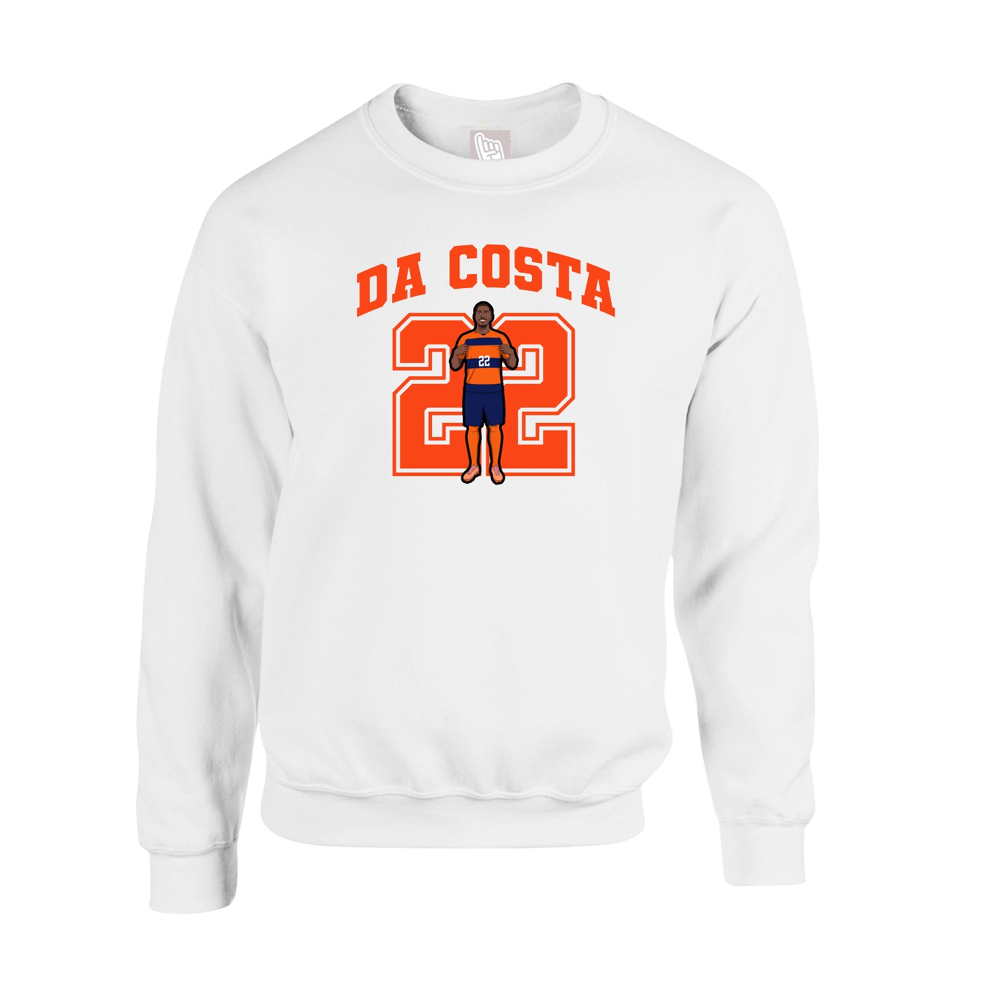 Fleece Crew — Number in White