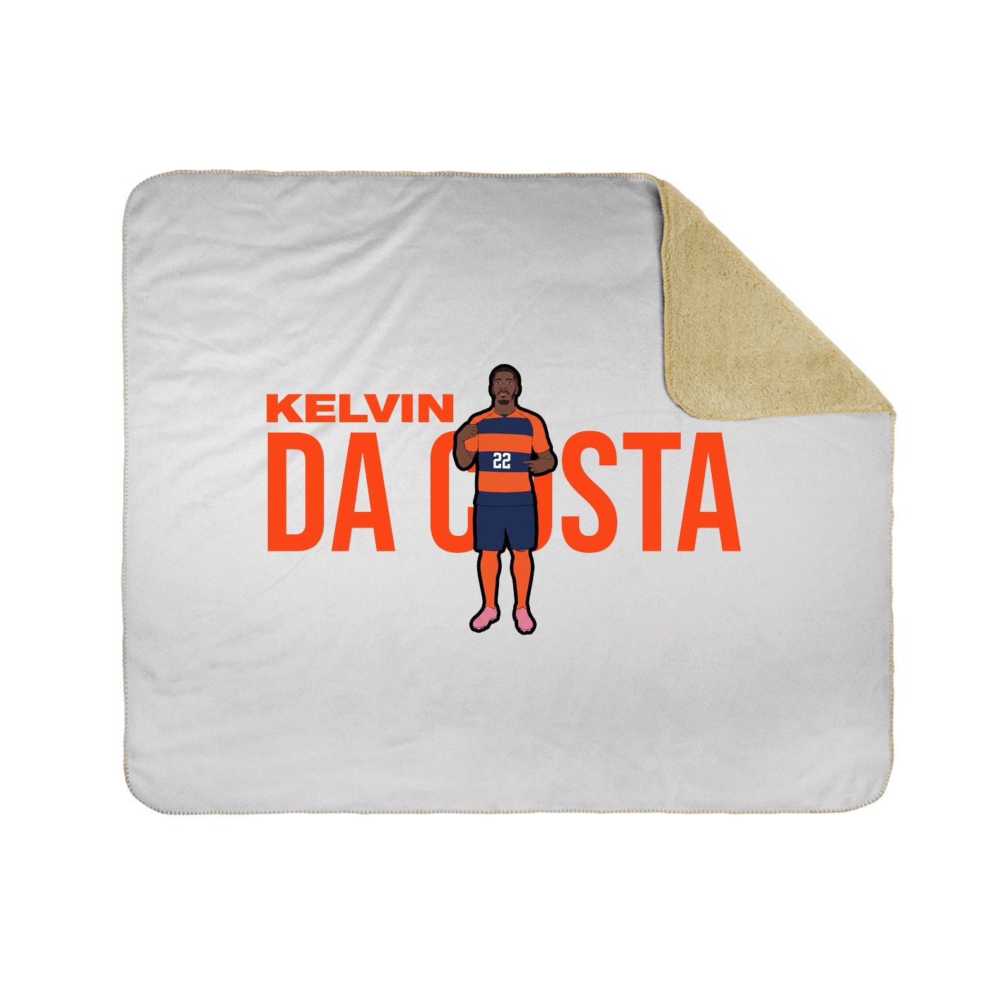 Throw Blanket — Player Name in White
