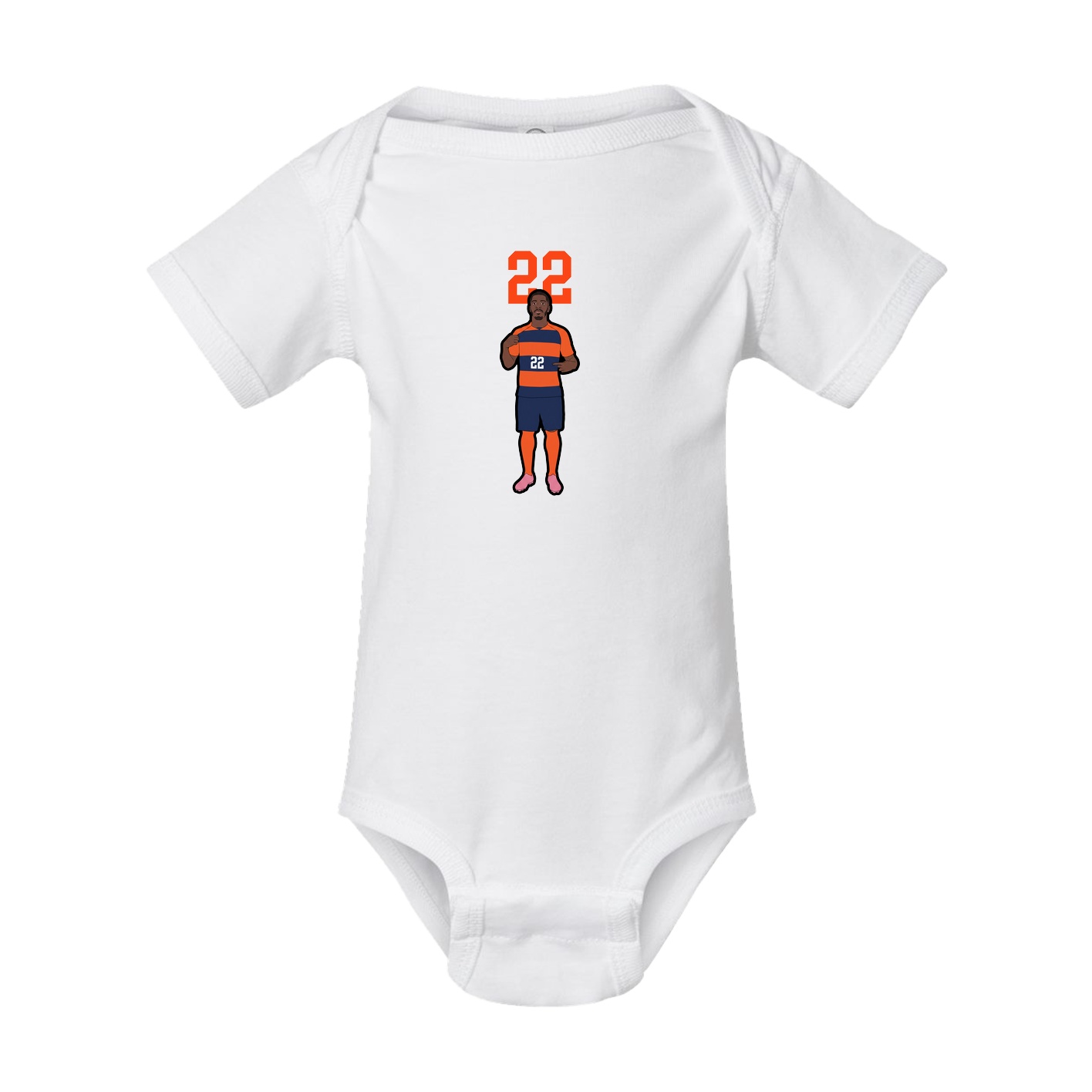 Baby Onesie — Number Top in White
