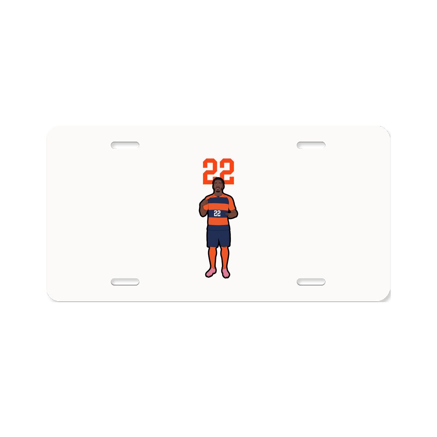 License Plate — Number Top in Classic