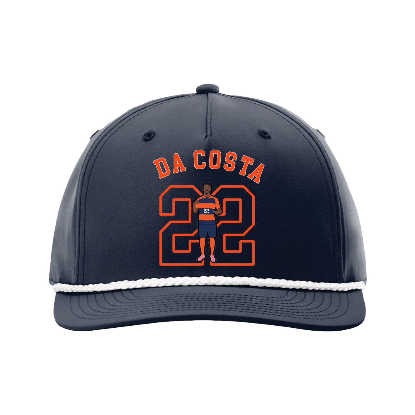 Five-Panel Classic Rope Cap — Shirsey Arch in Navy