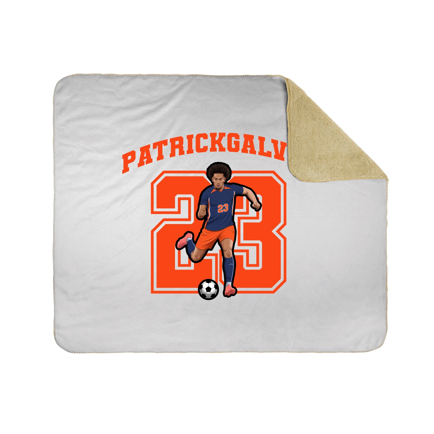 Throw Blanket — Number in White