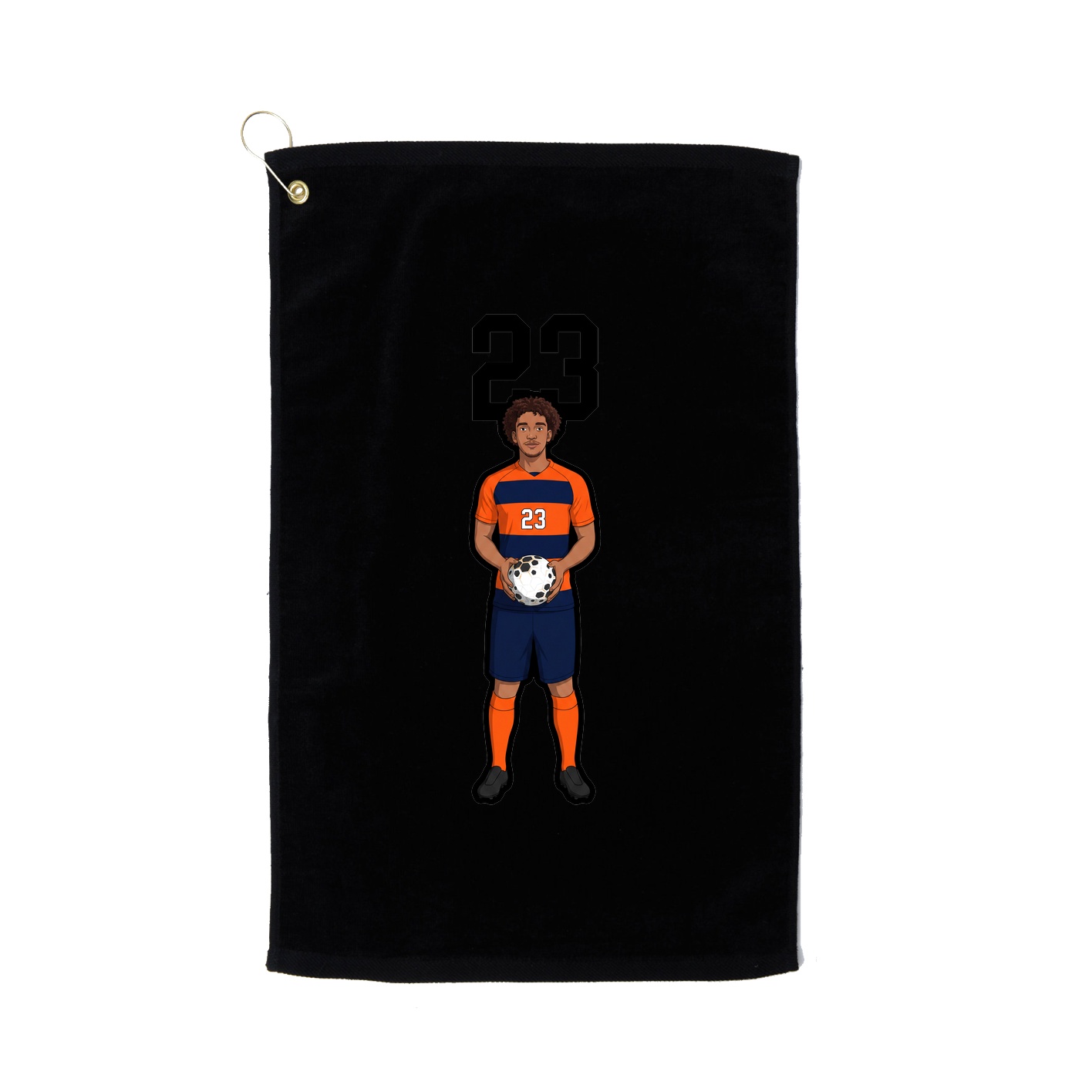 Golf Towel — Number Top in Black
