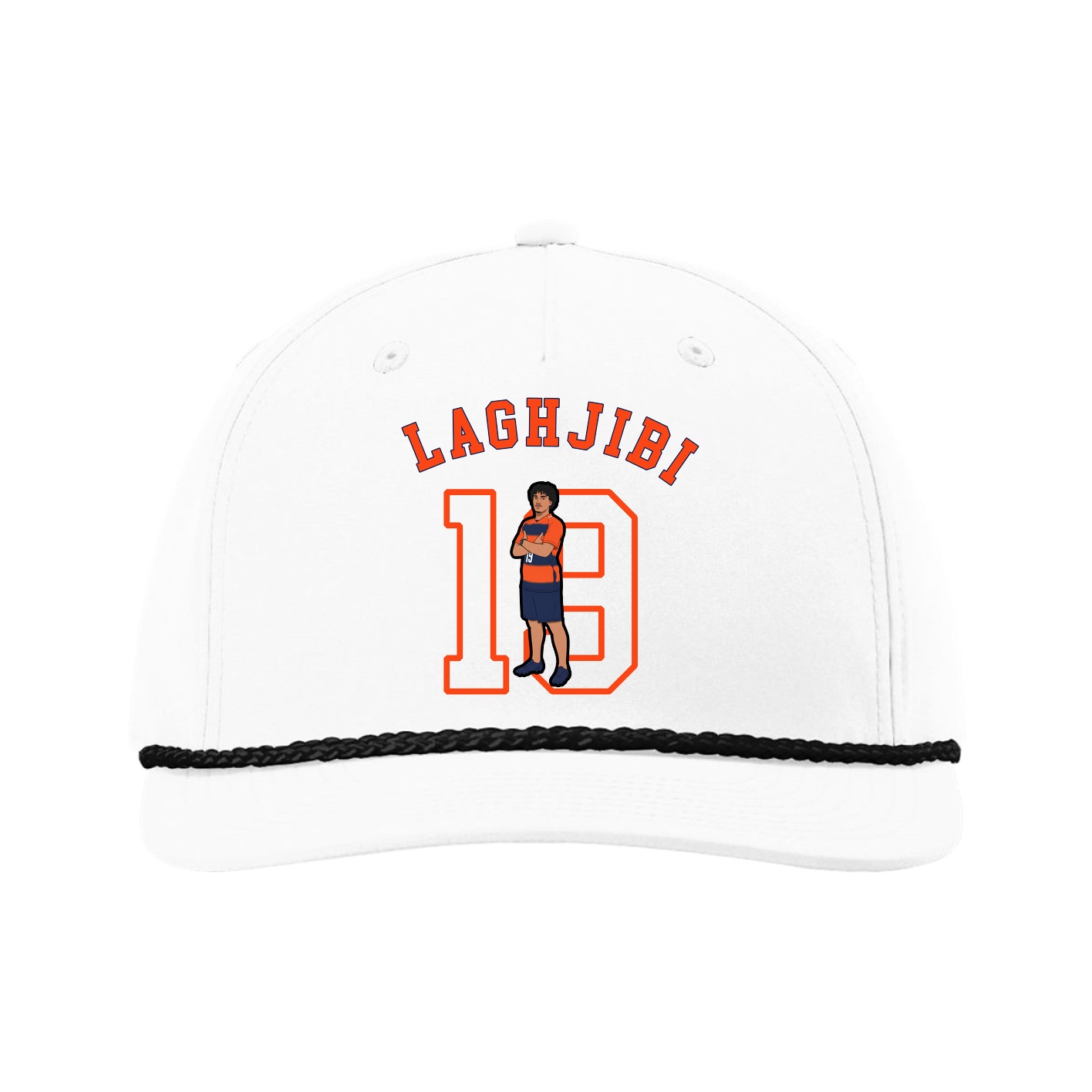 Five-Panel Classic Rope Cap — Shirsey Arch in White