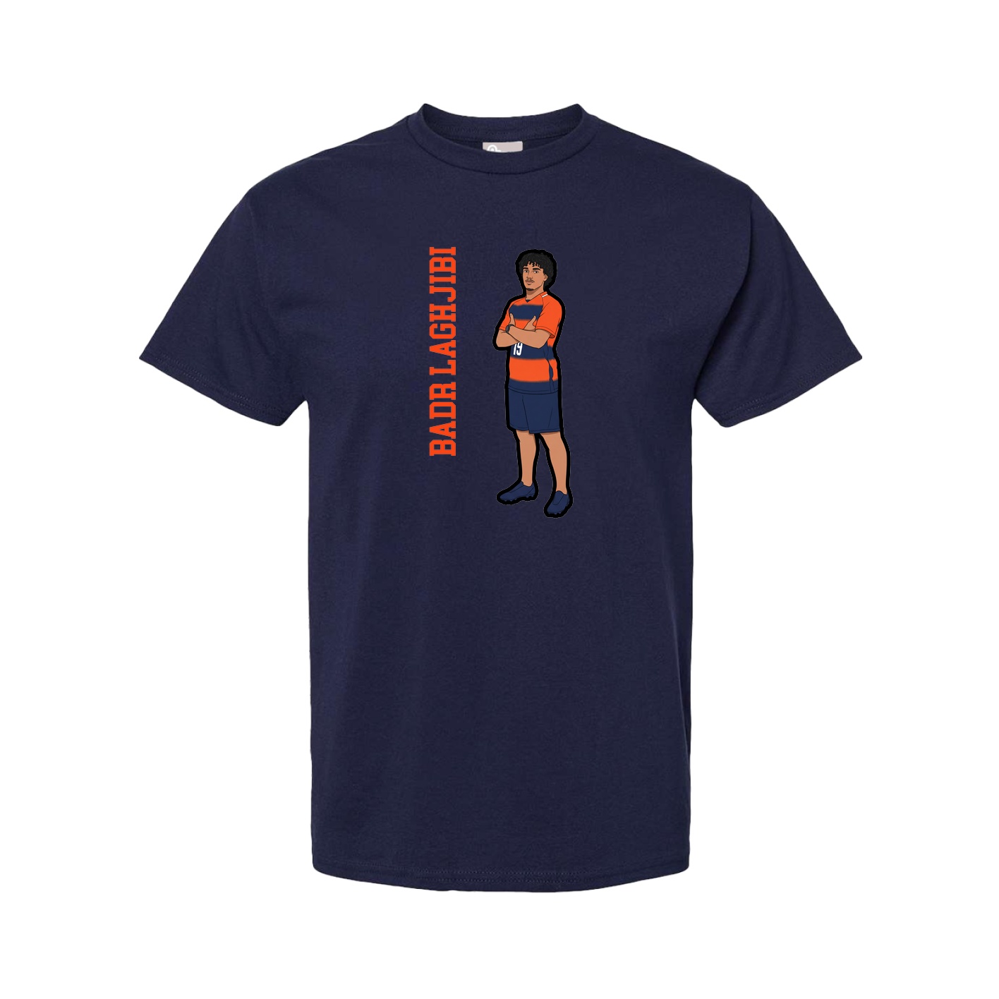 Tee — Name Vertical in Navy