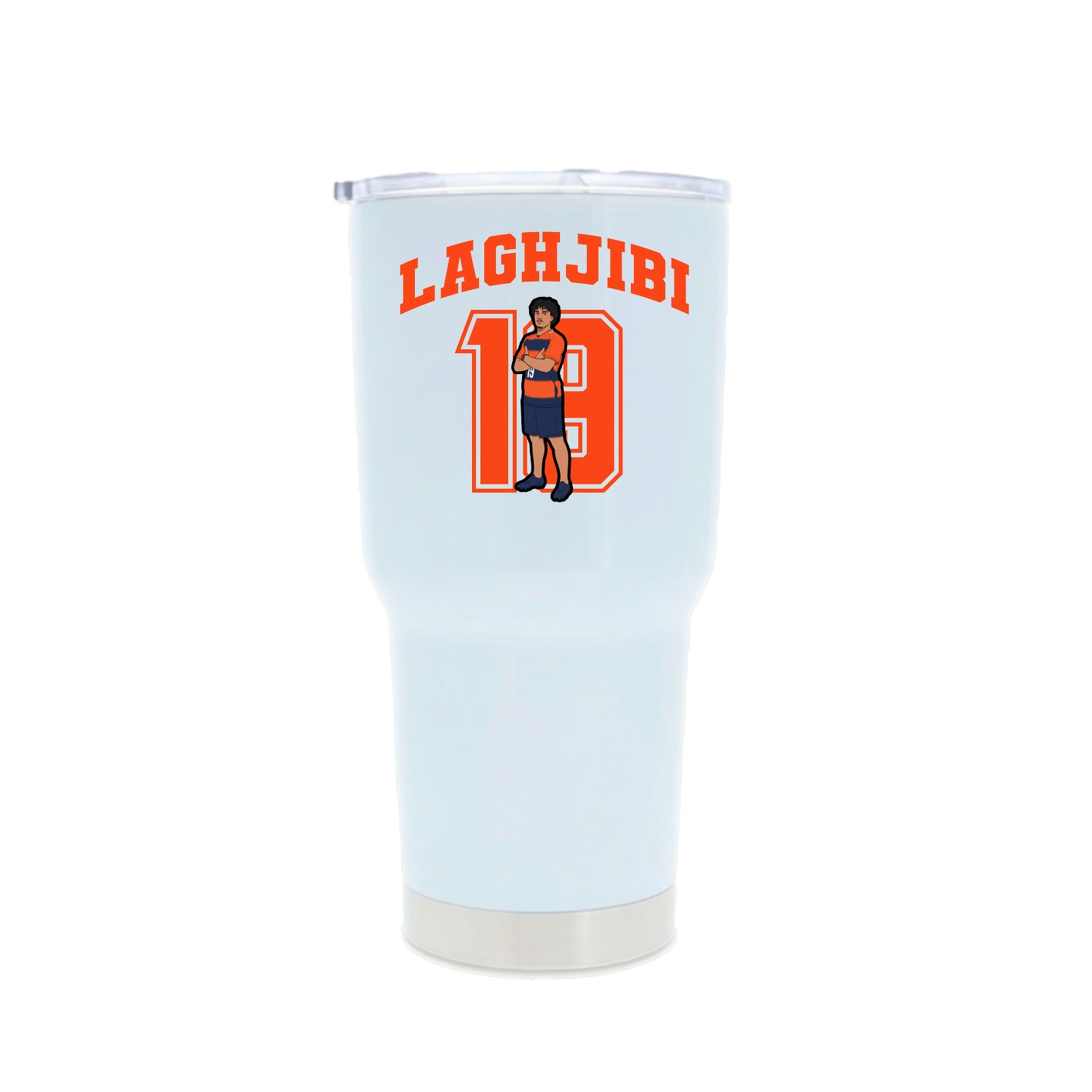 30oz Stainless Steel Tumbler — Number in White