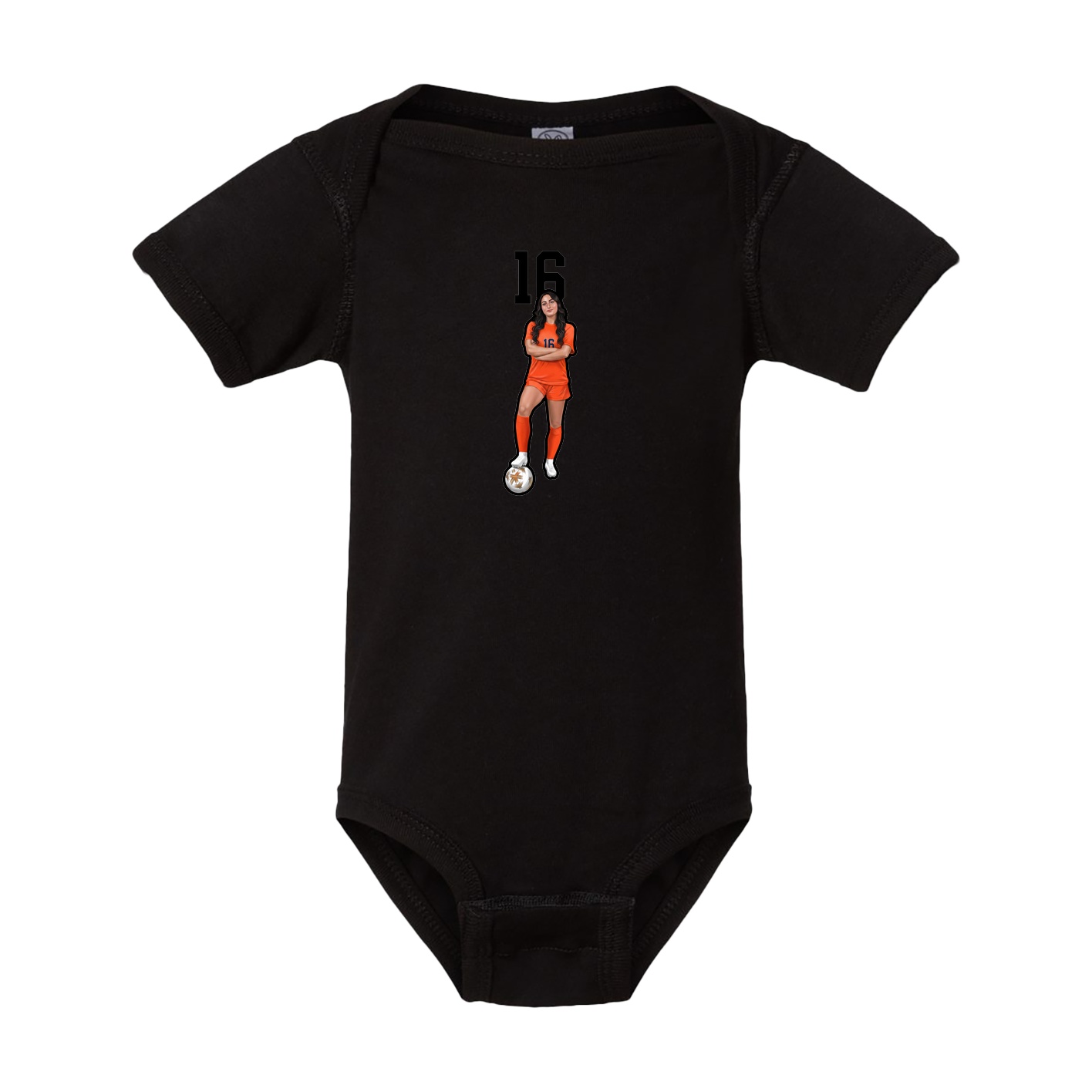 Baby Onesie — Number Top in Black