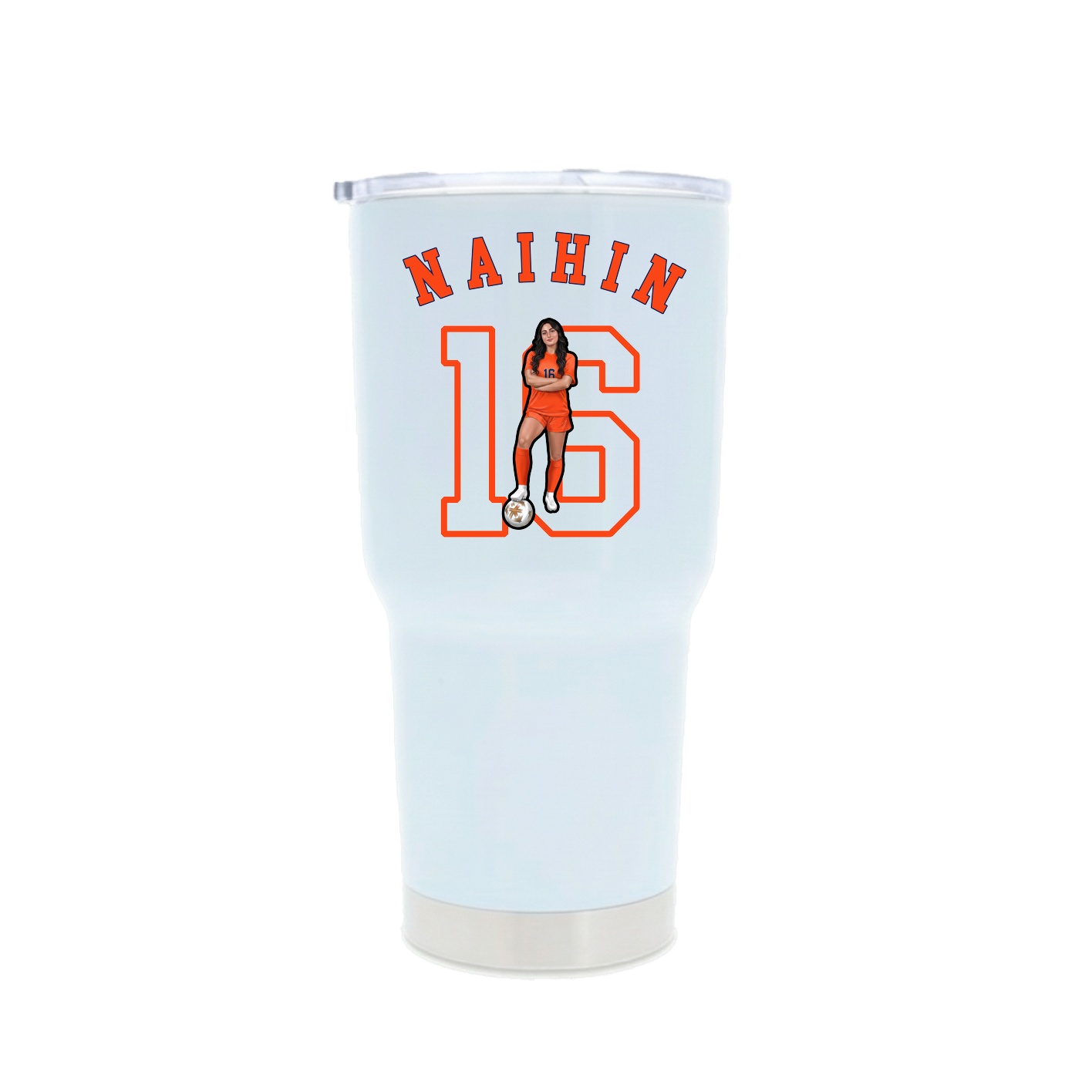 30oz Stainless Steel Tumbler — Shirsey Arch in White