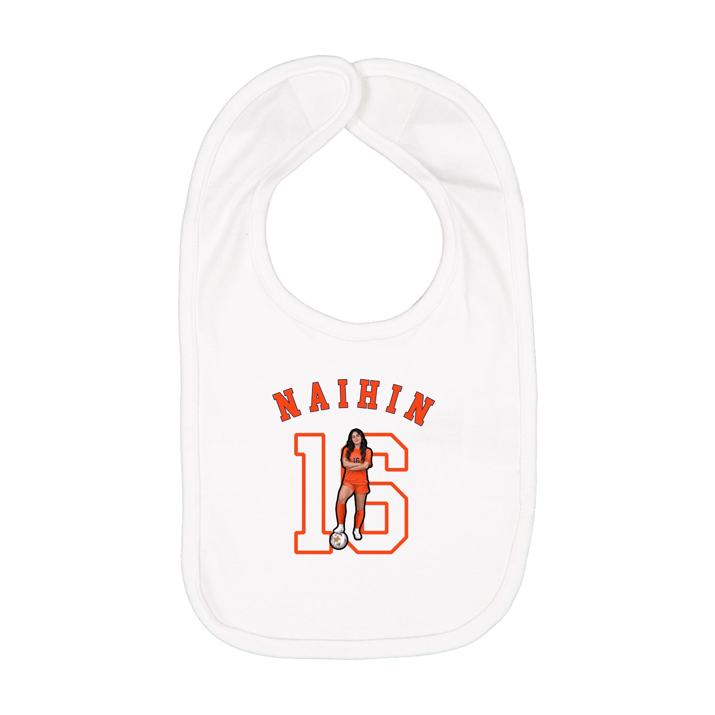 Infant Bib — Shirsey Arch in White