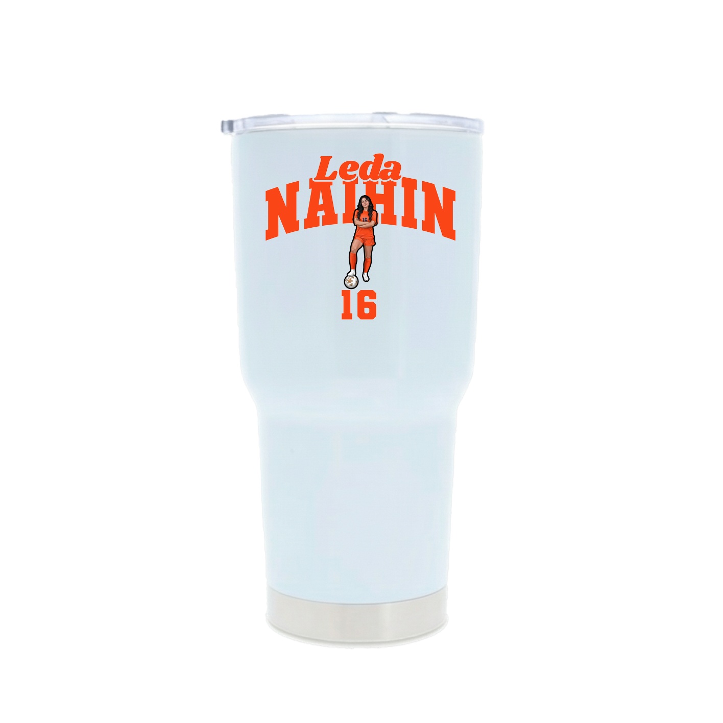 30oz Stainless Steel Tumbler — Signature Arch in White