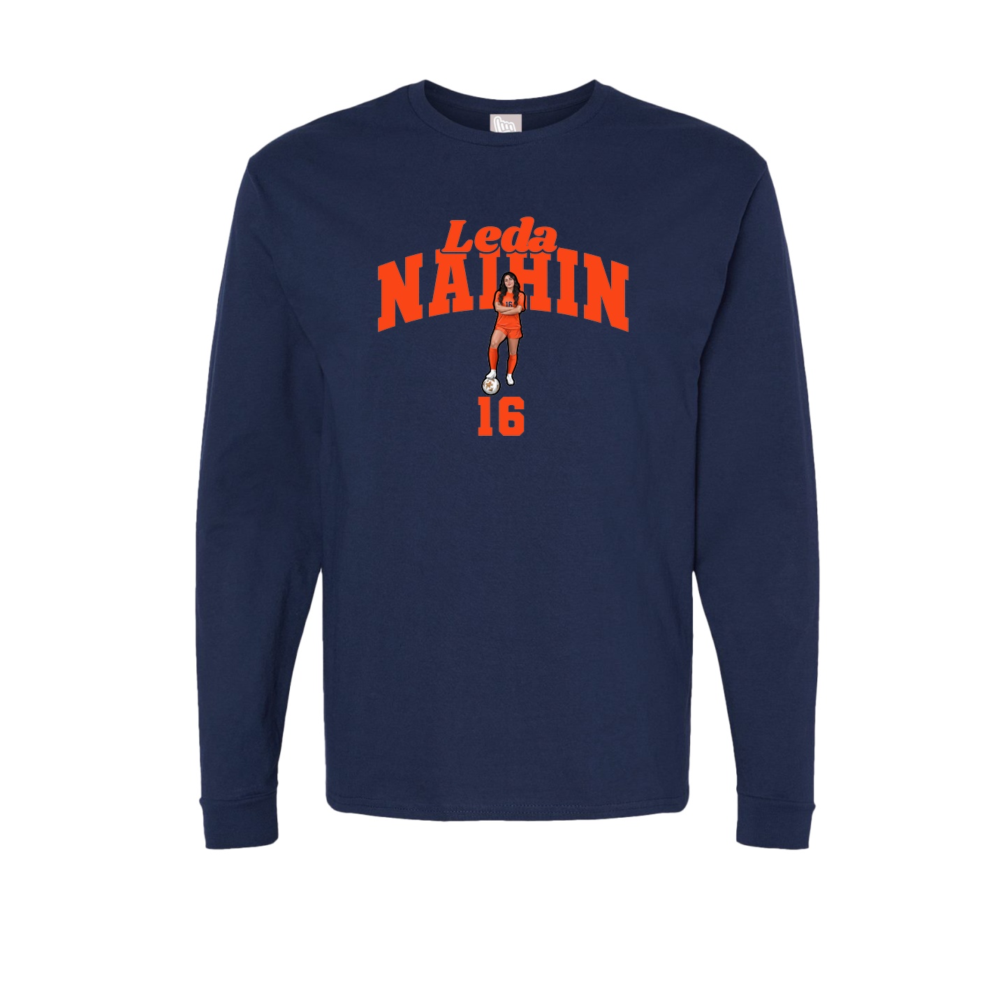 Long Sleeve Tee — Signature Arch in Navy