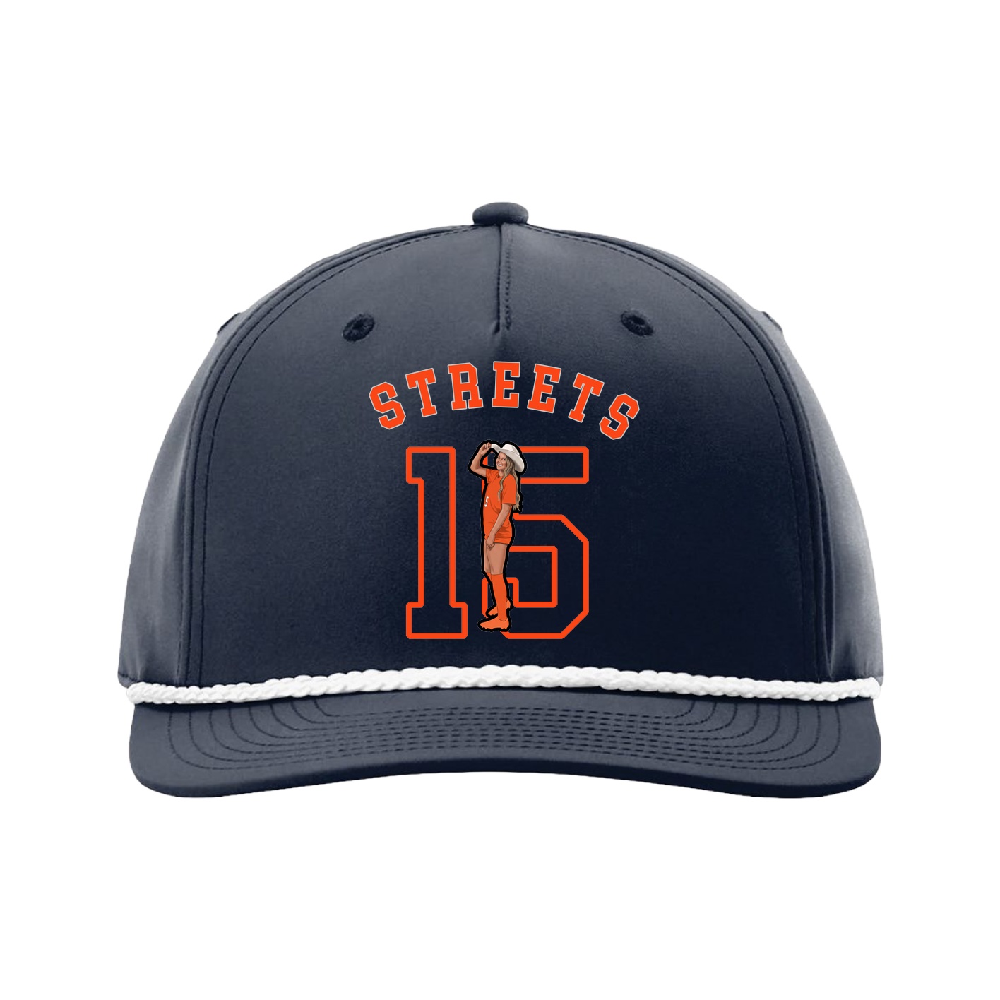 Five-Panel Classic Rope Cap — Shirsey Arch in Navy
