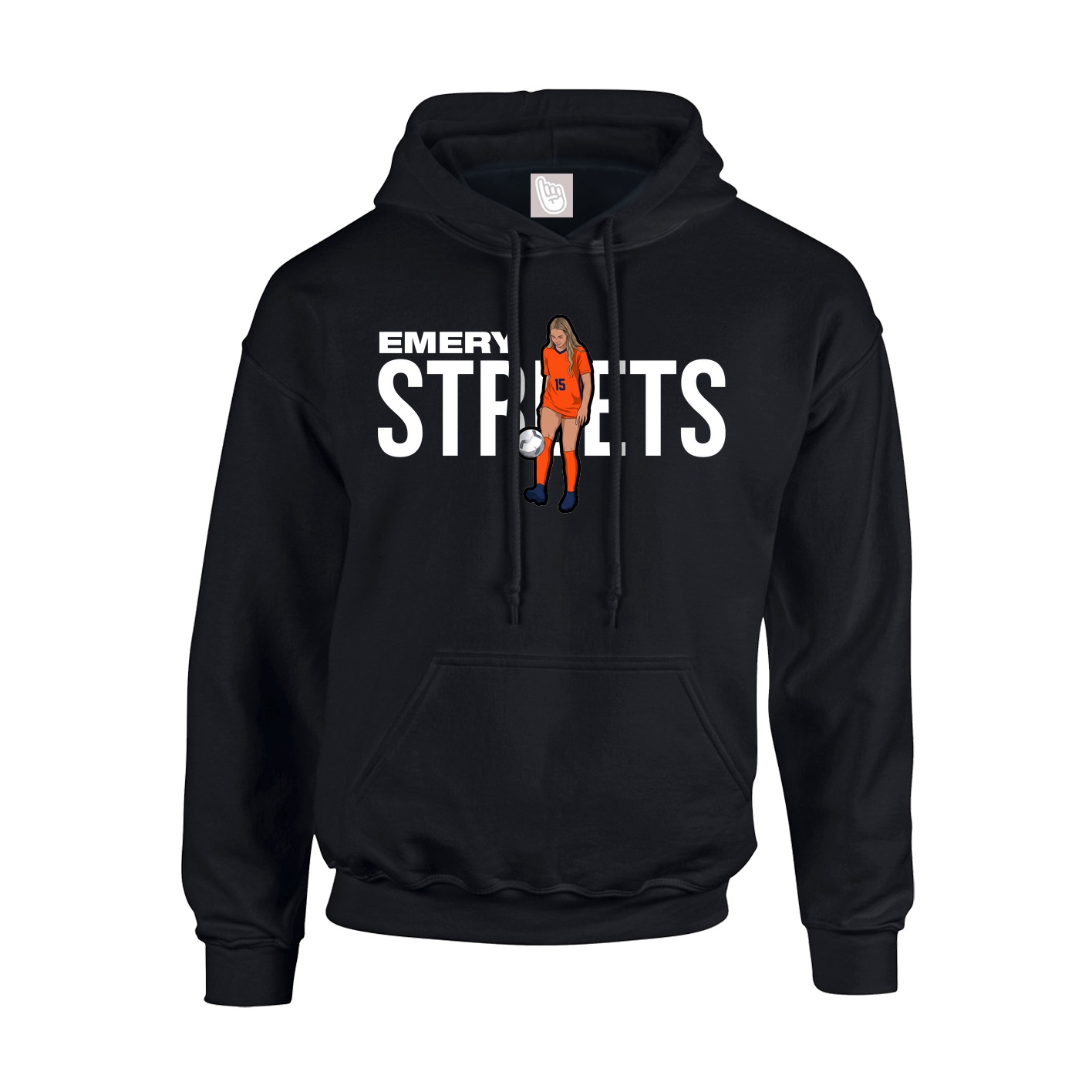 Youth Hoodie — Player Name in Black