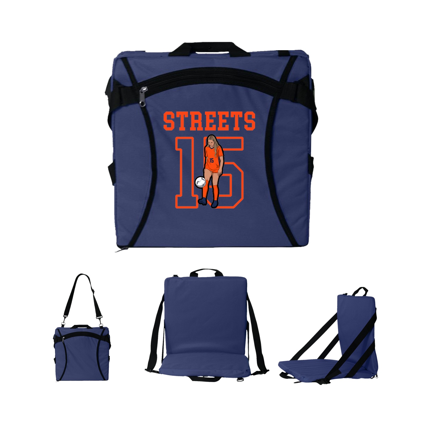 Folding Stadium Seat — Shirsey in Navy