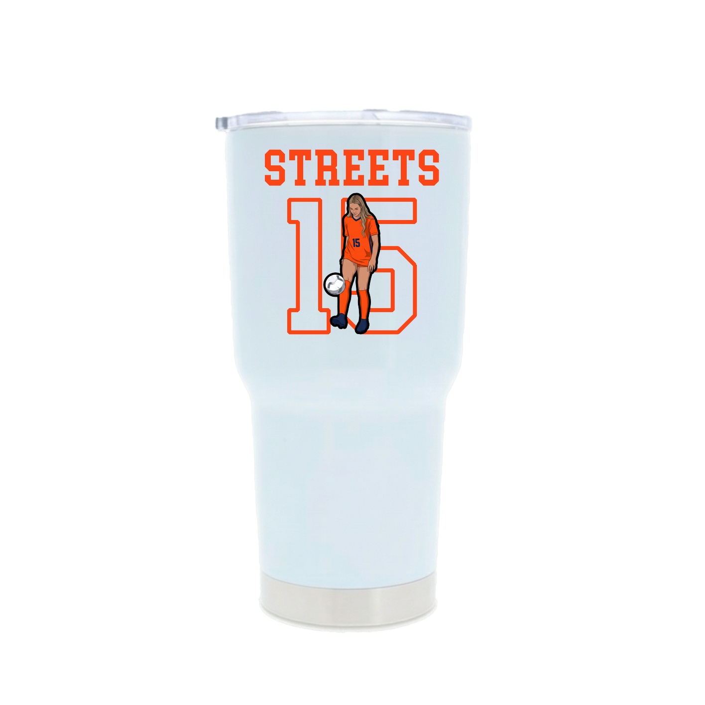 30oz Stainless Steel Tumbler — Shirsey in White