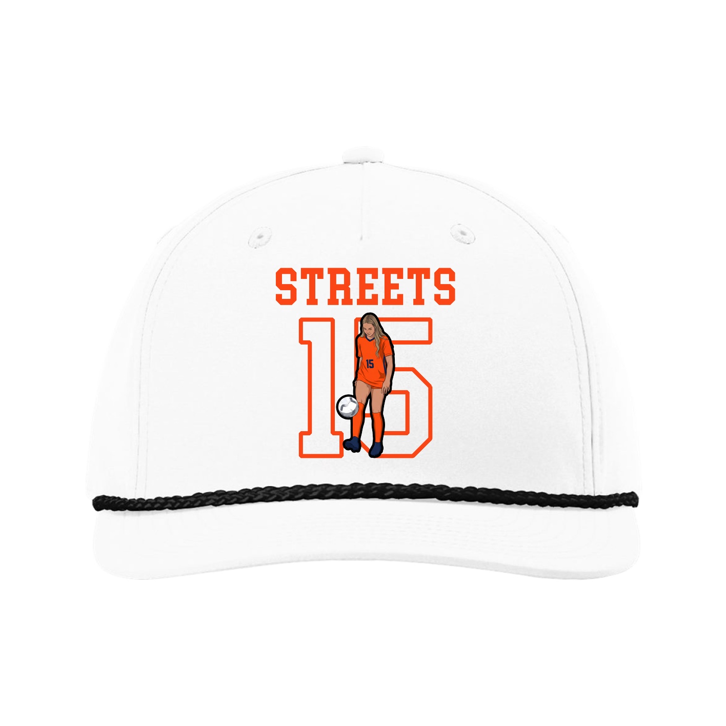 Five-Panel Classic Rope Cap — Shirsey in White