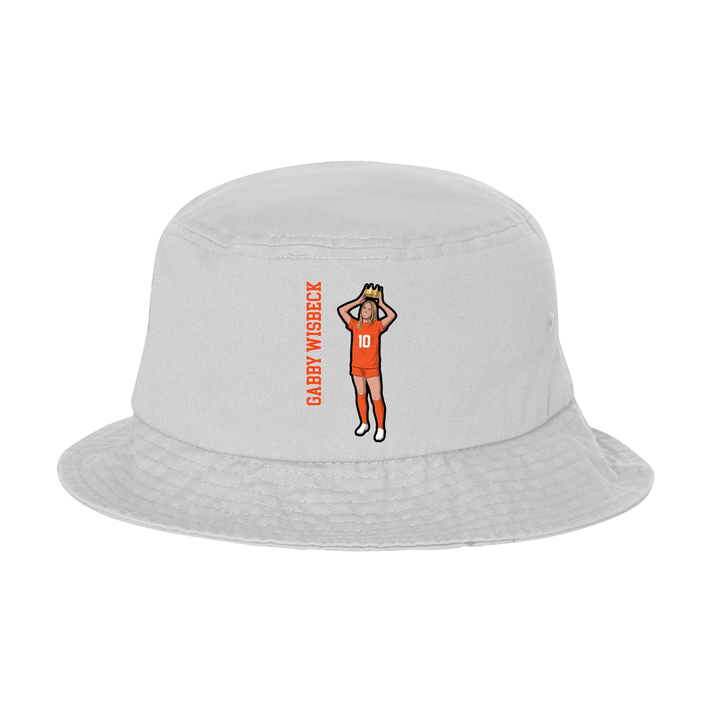 Bucket Cap — Name Vertical in White