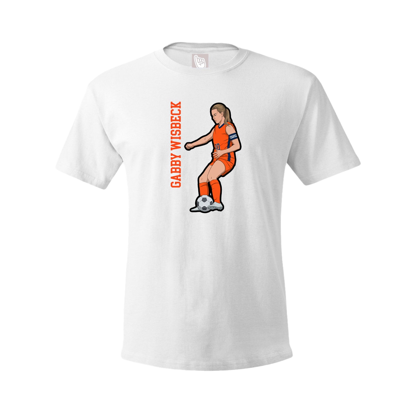 Tee — Name Vertical in White