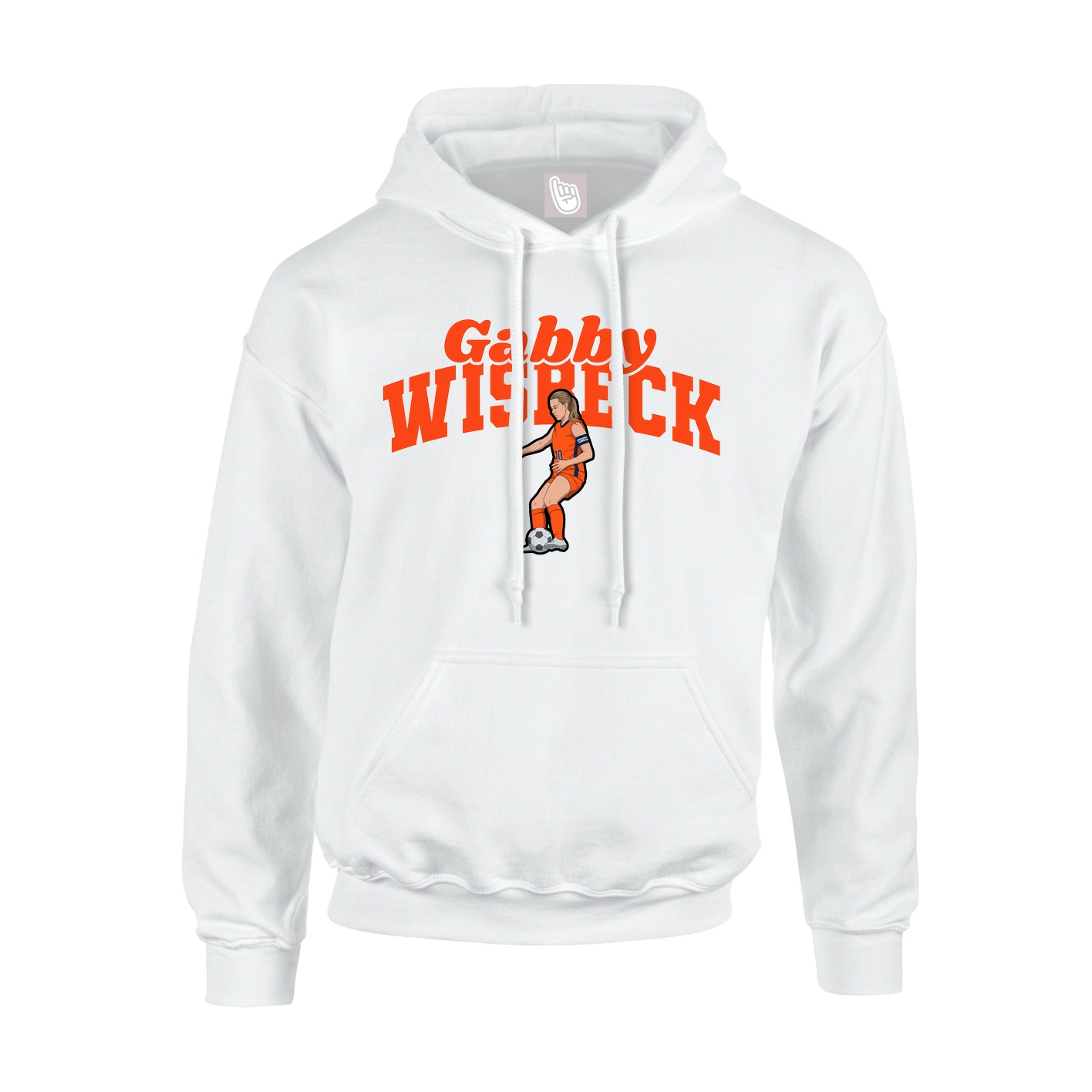 Youth Hoodie — Signature Arch in White