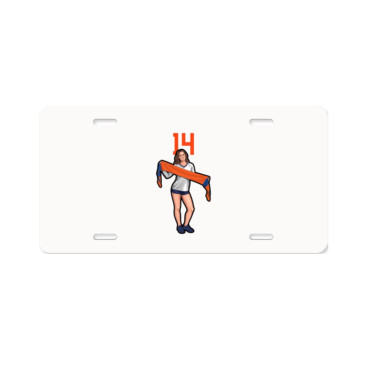 License Plate — Number Top in Classic
