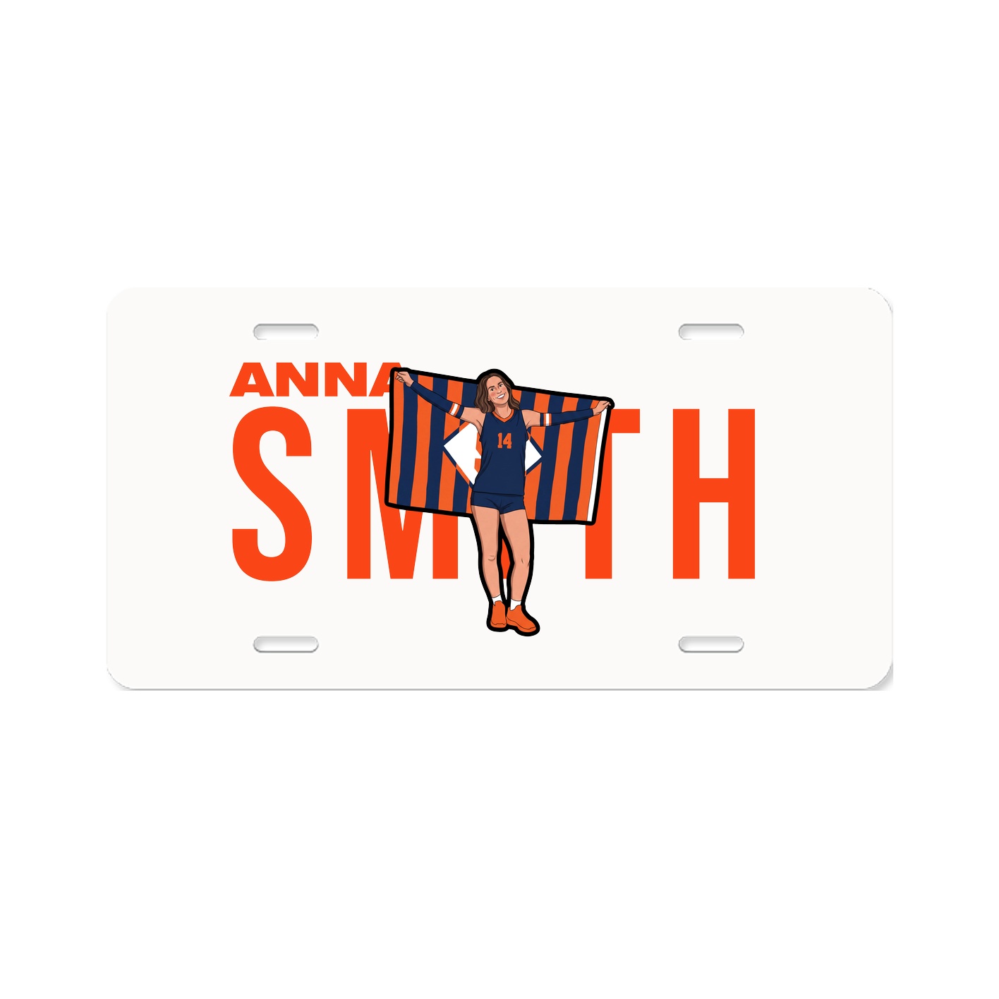License Plate — Player Name in Classic