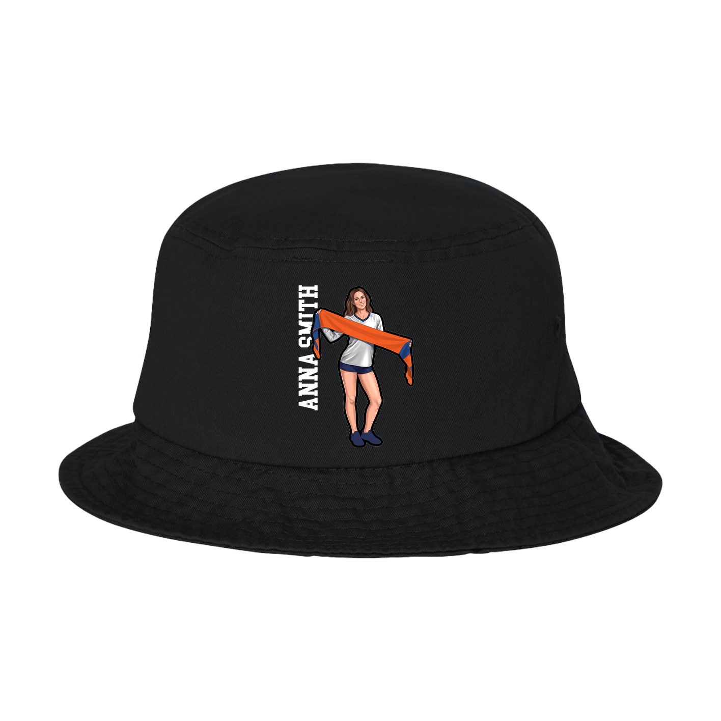 Bucket Cap — Name Vertical in Black