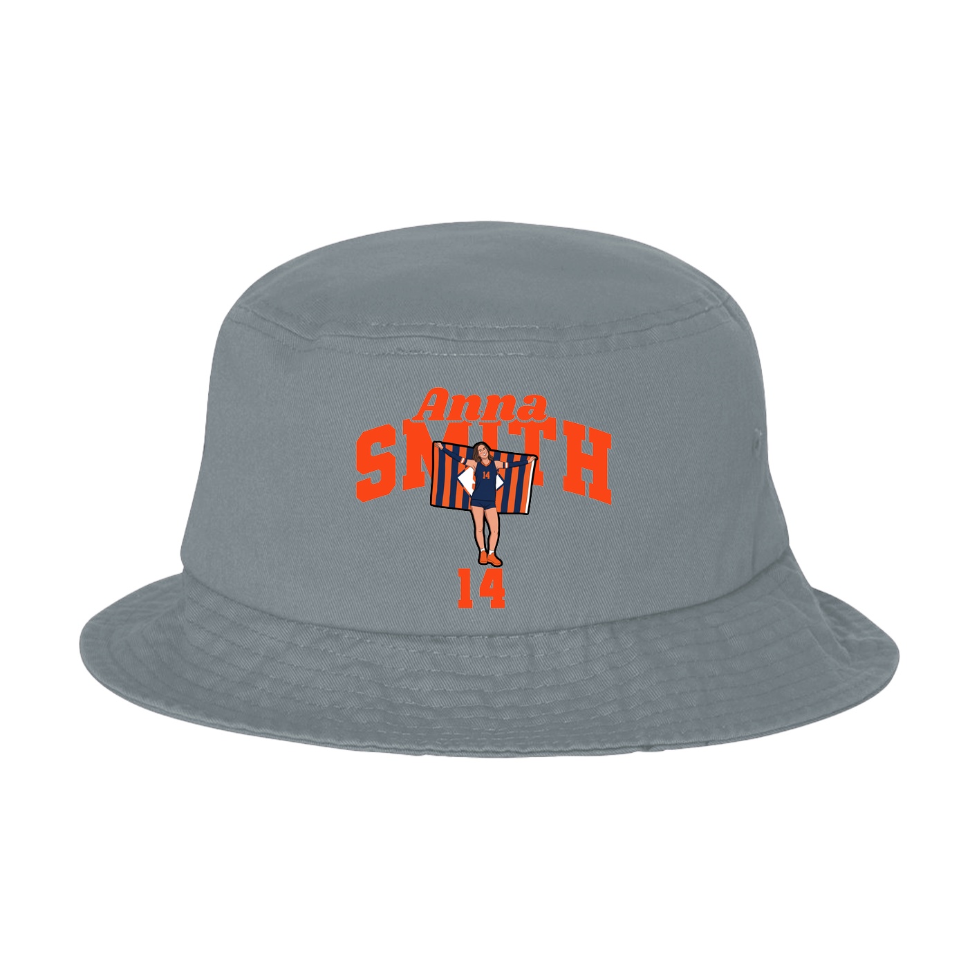 Bucket Cap — Signature Arch in Grey