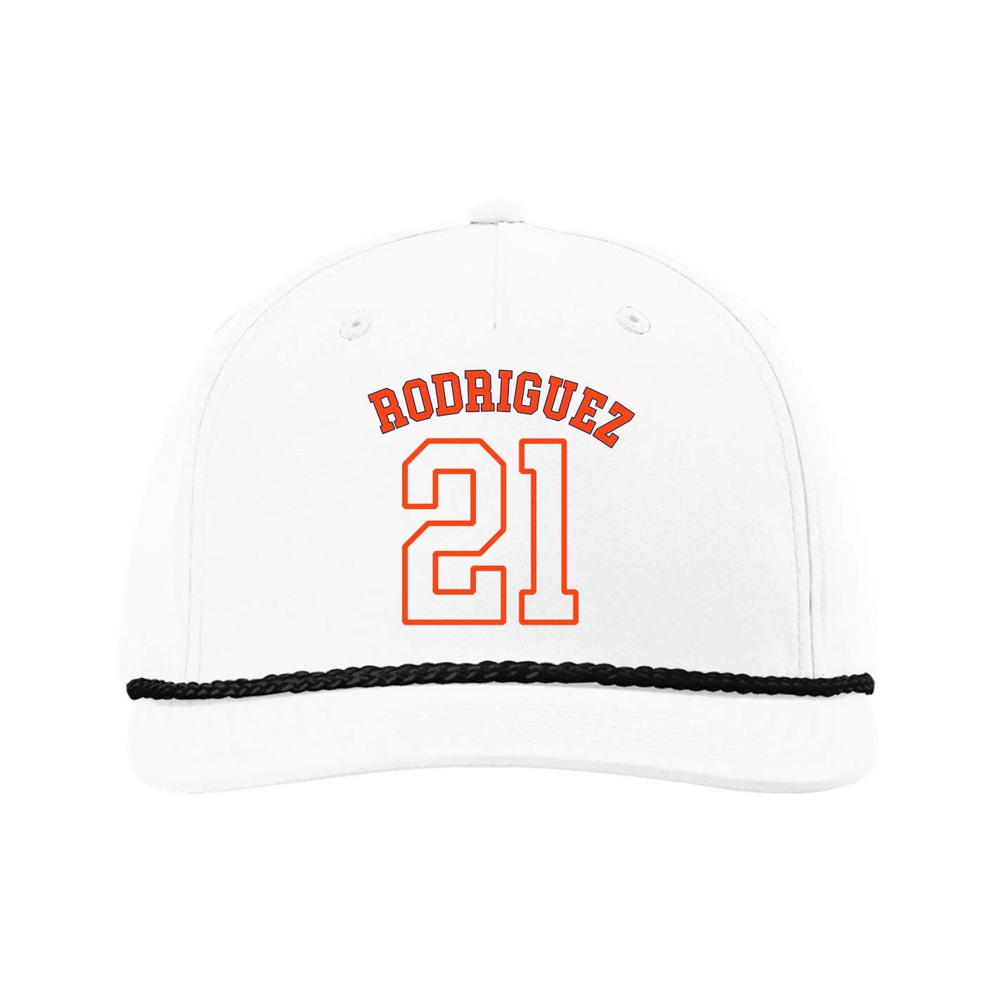 Five-Panel Classic Rope Cap — Shirsey Arch in White