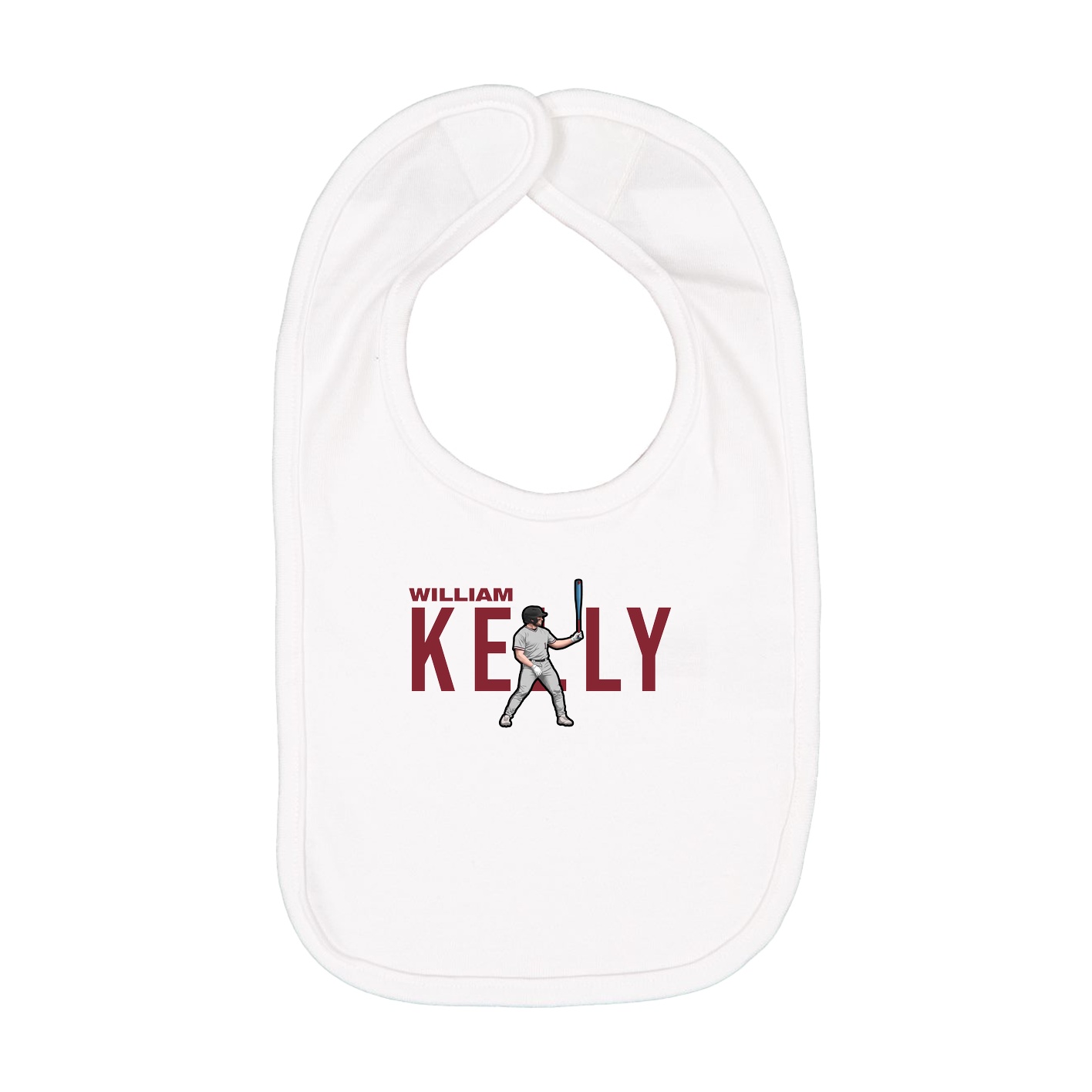 Infant Bib — Player Name in White