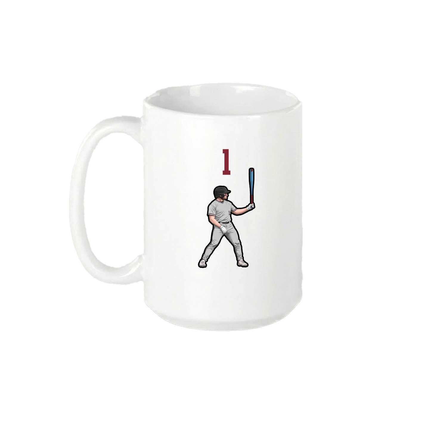 15oz Coffee Mug — Number Top in White