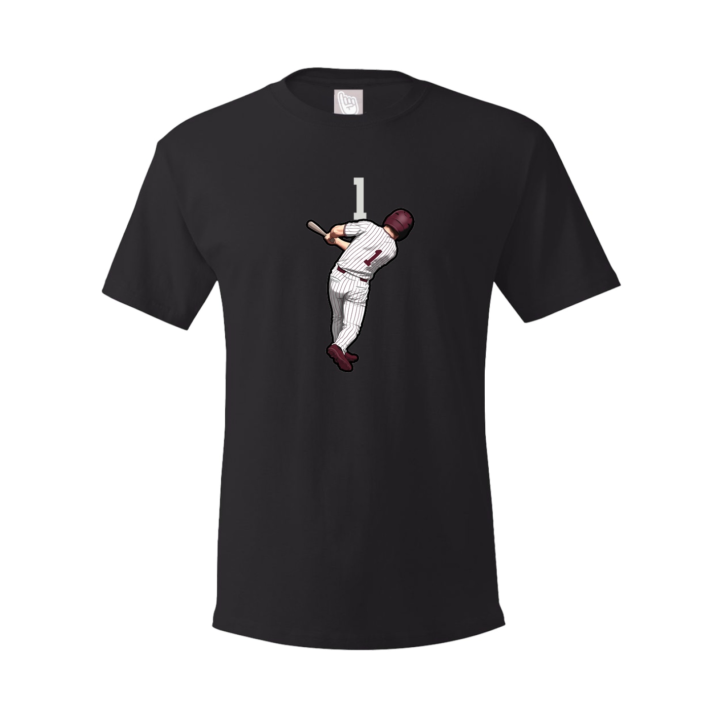 Youth Tee — Number Top in Black