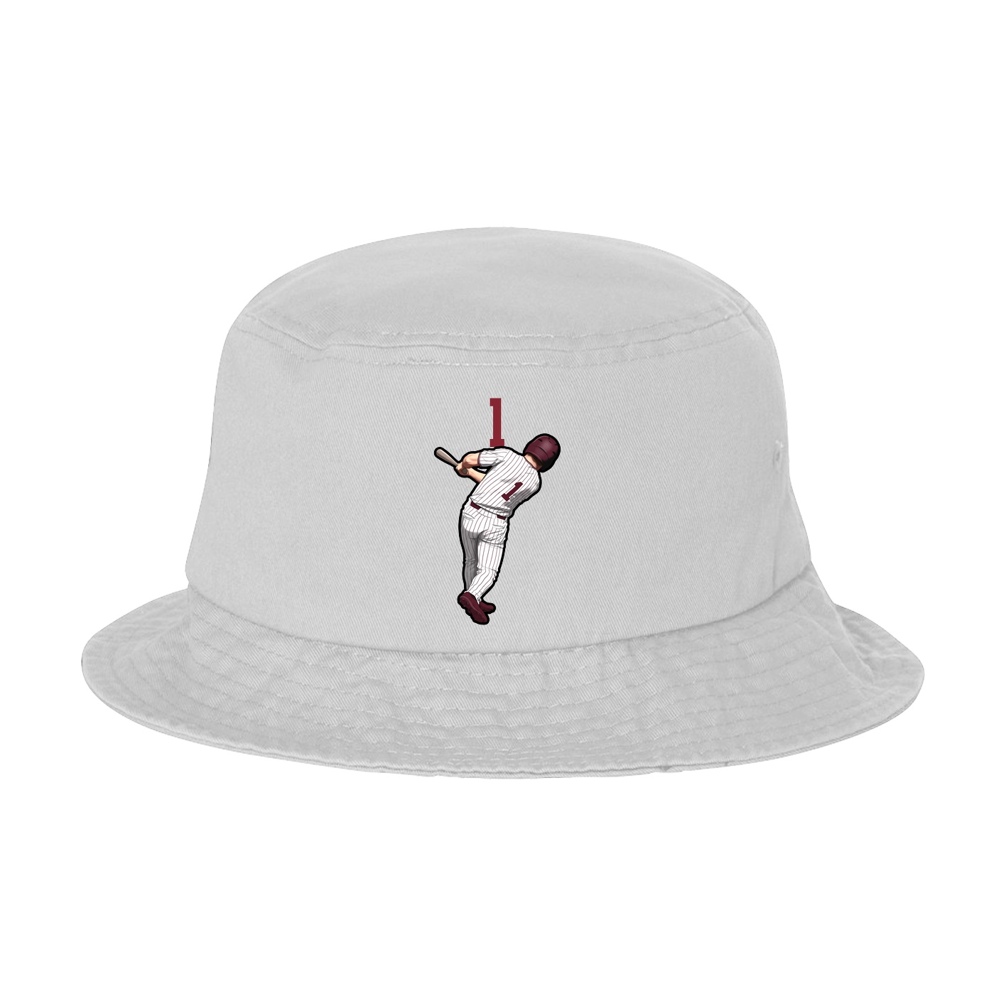 Bucket Cap — Number Top in White