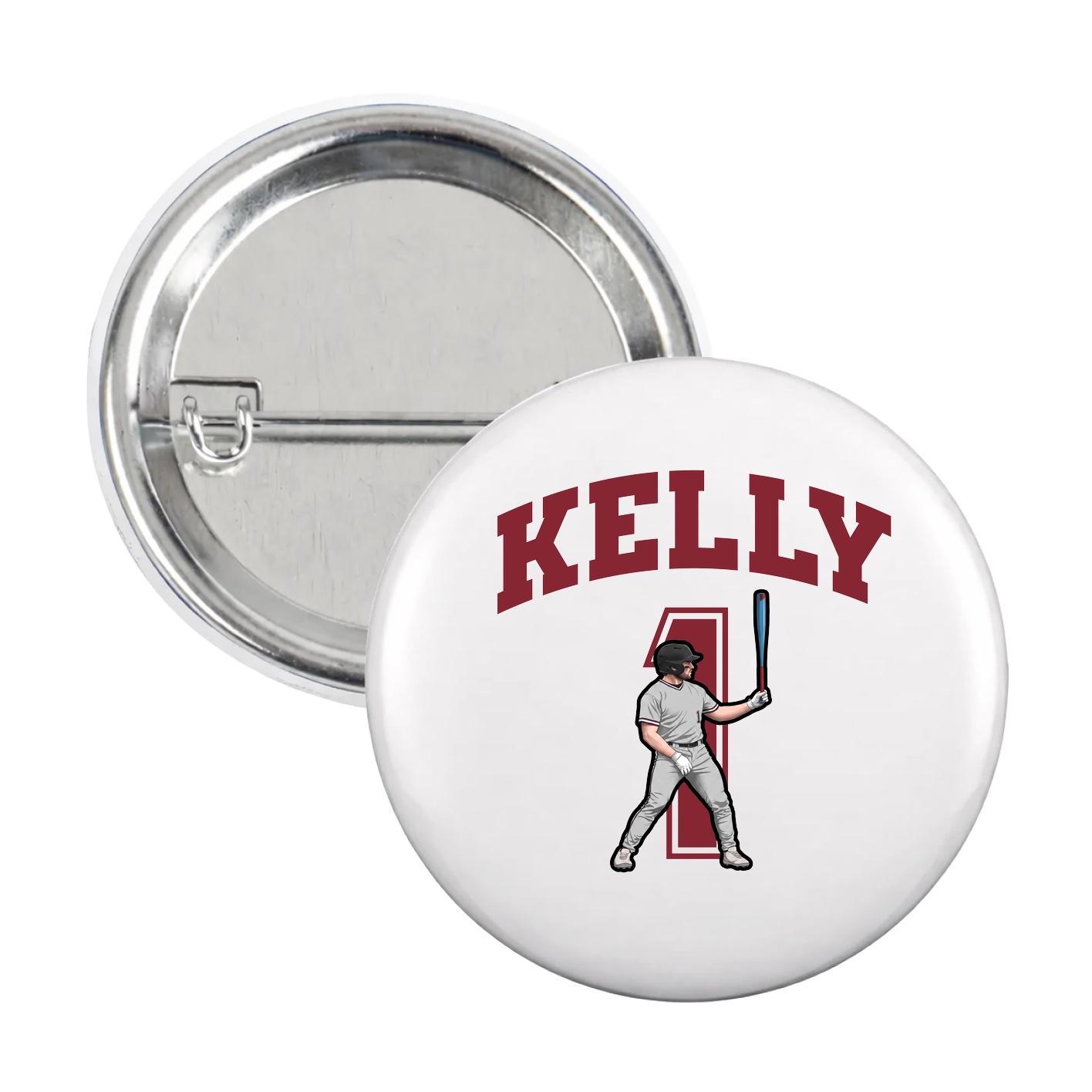 Game Day Button — Number in White