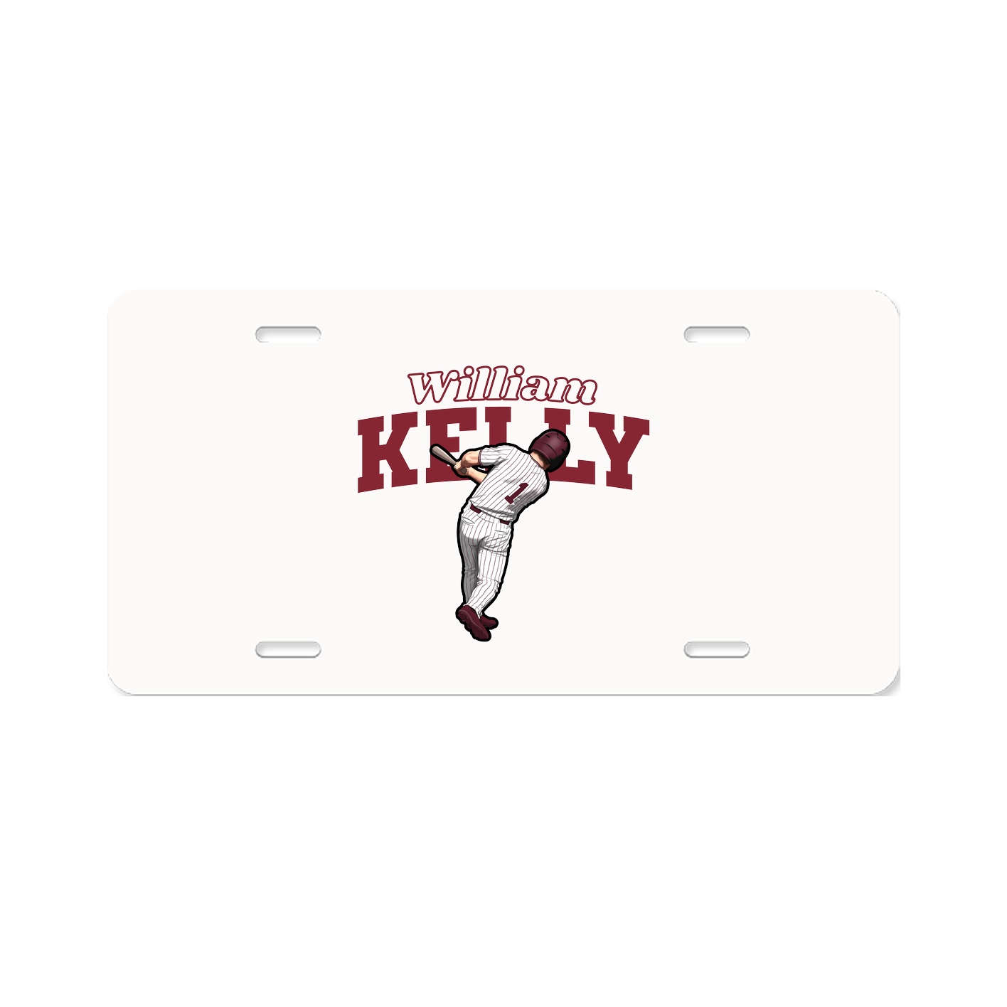 License Plate — Name Arch in Classic