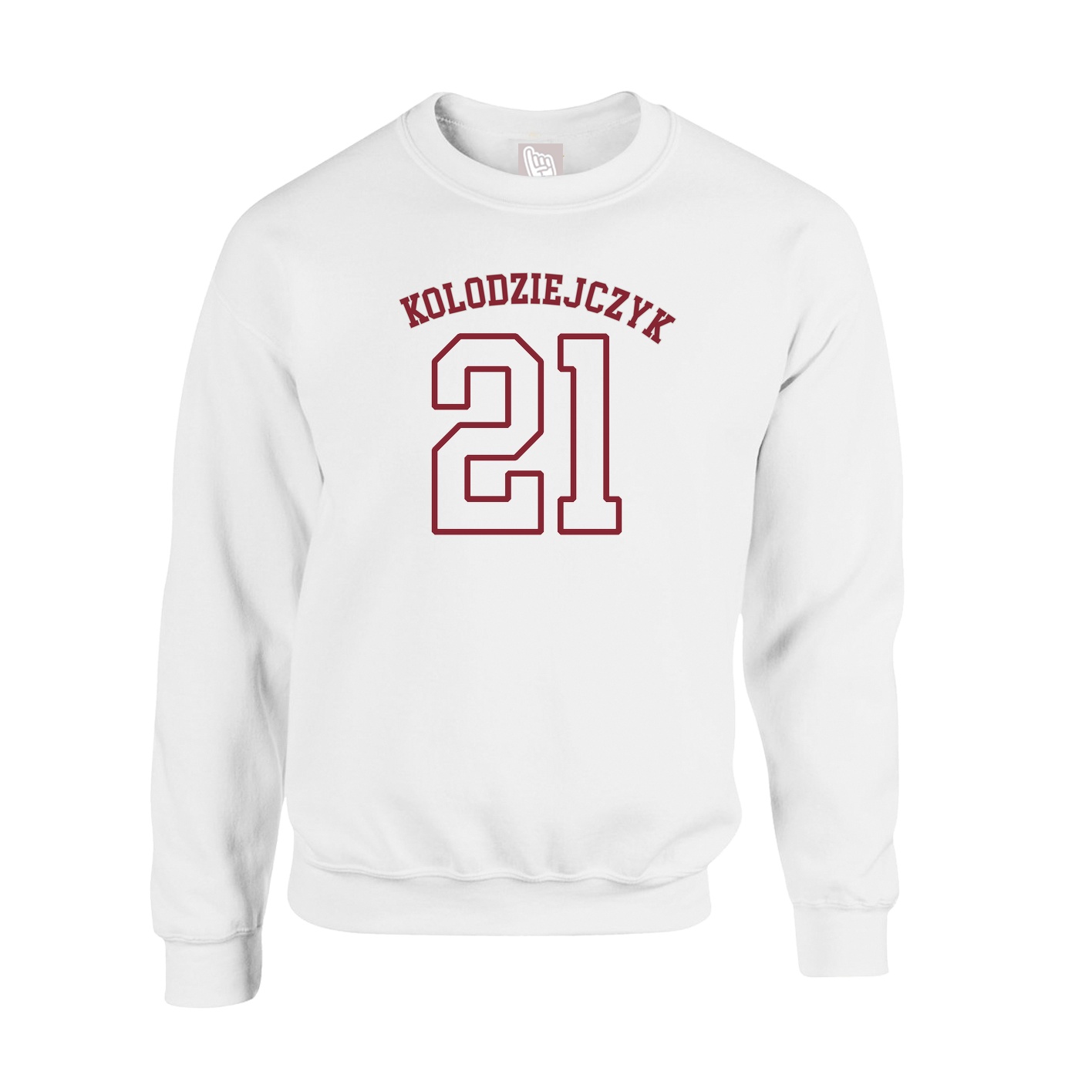 Fleece Crew — Shirsey Arch in White