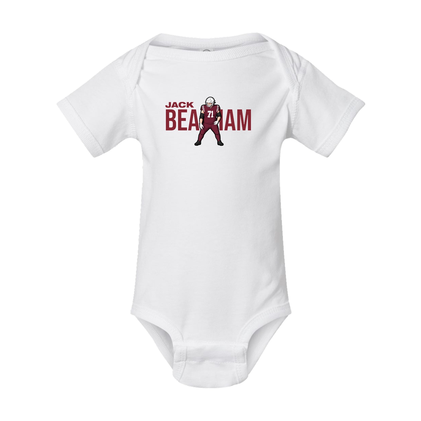 Baby Onesie — Player Name in White