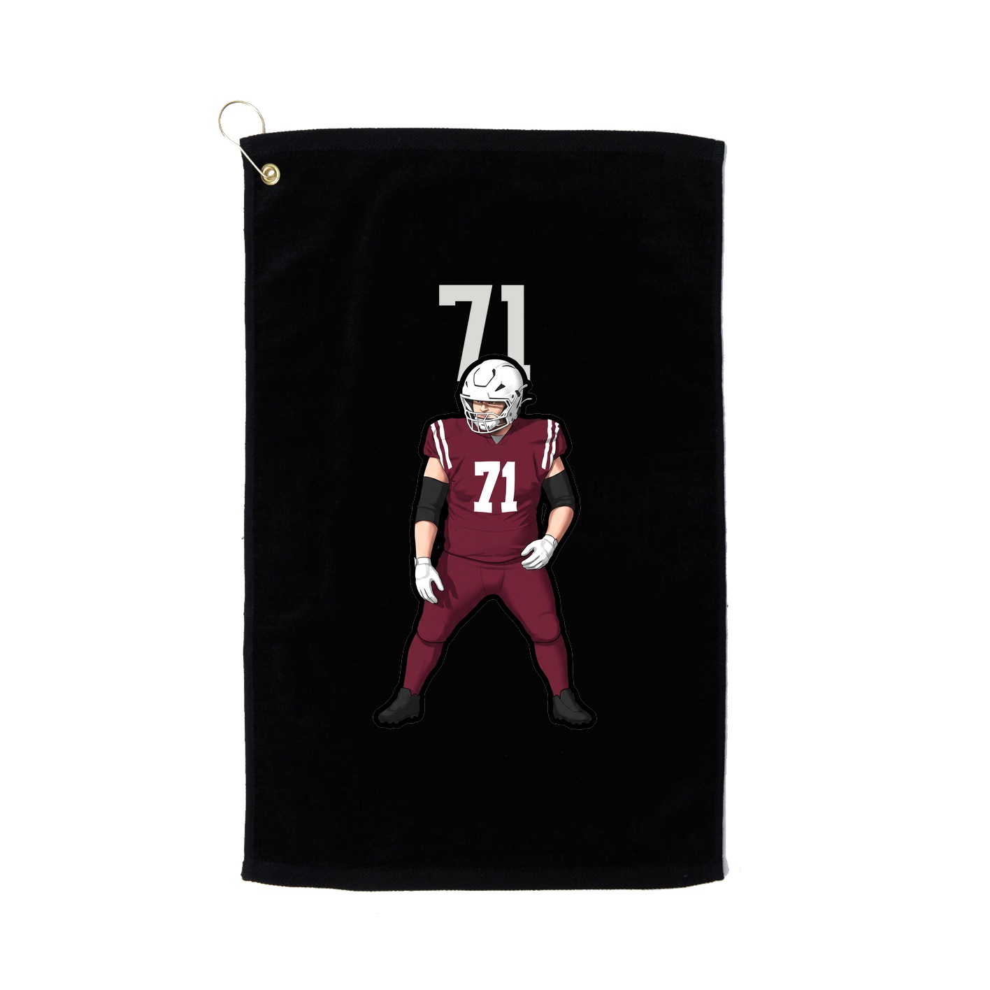 Golf Towel — Number Top in Black