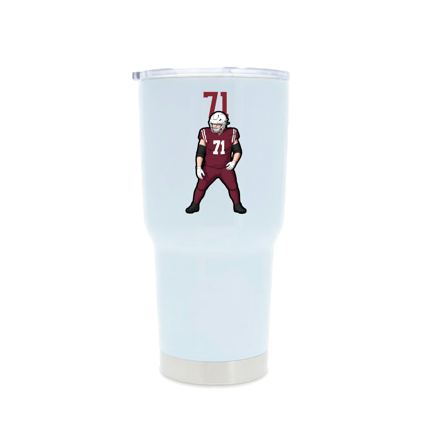 30oz Stainless Steel Tumbler — Number Top in White