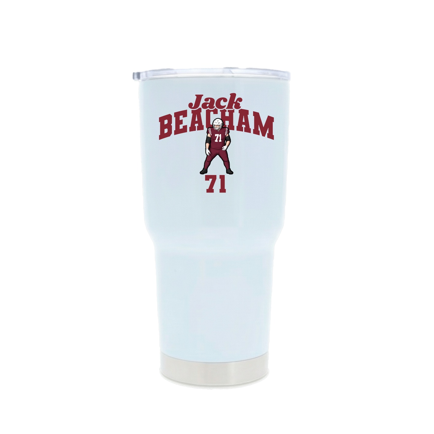 30oz Stainless Steel Tumbler — Signature Arch in White