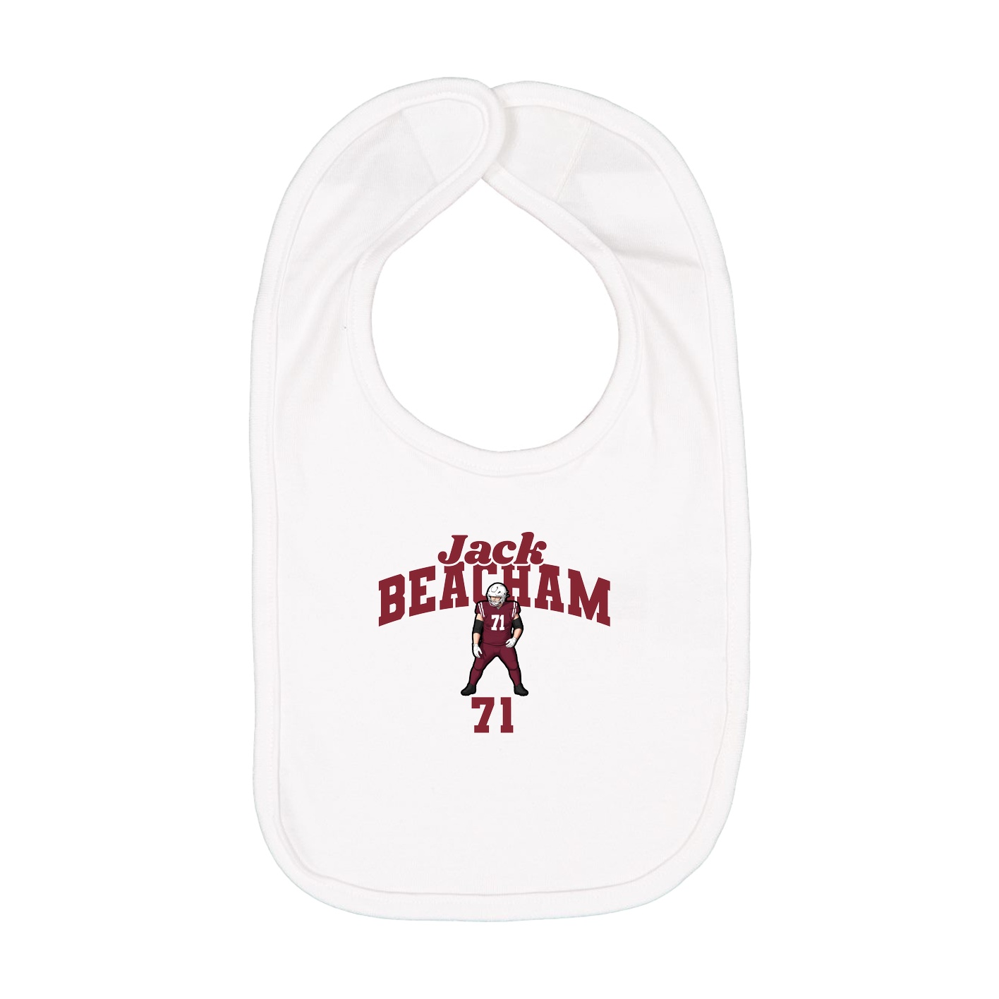 Infant Bib — Signature Arch in White