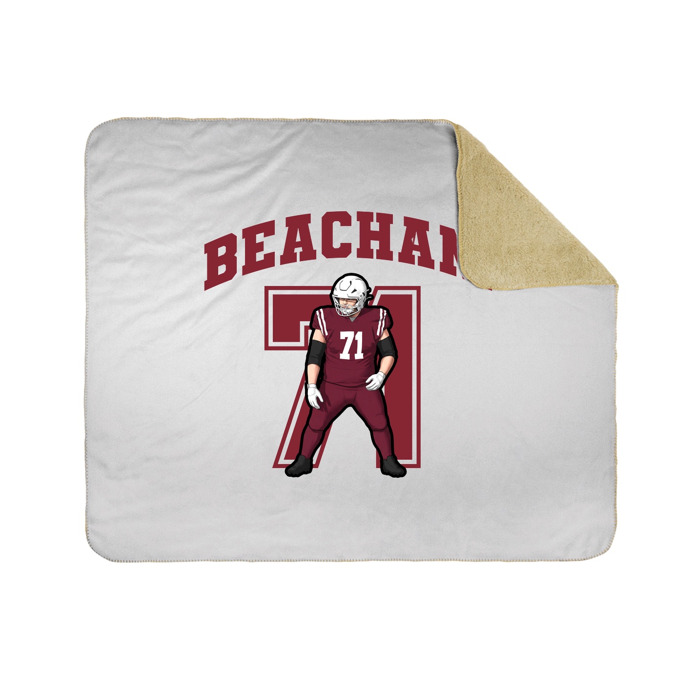 Throw Blanket — Number in White