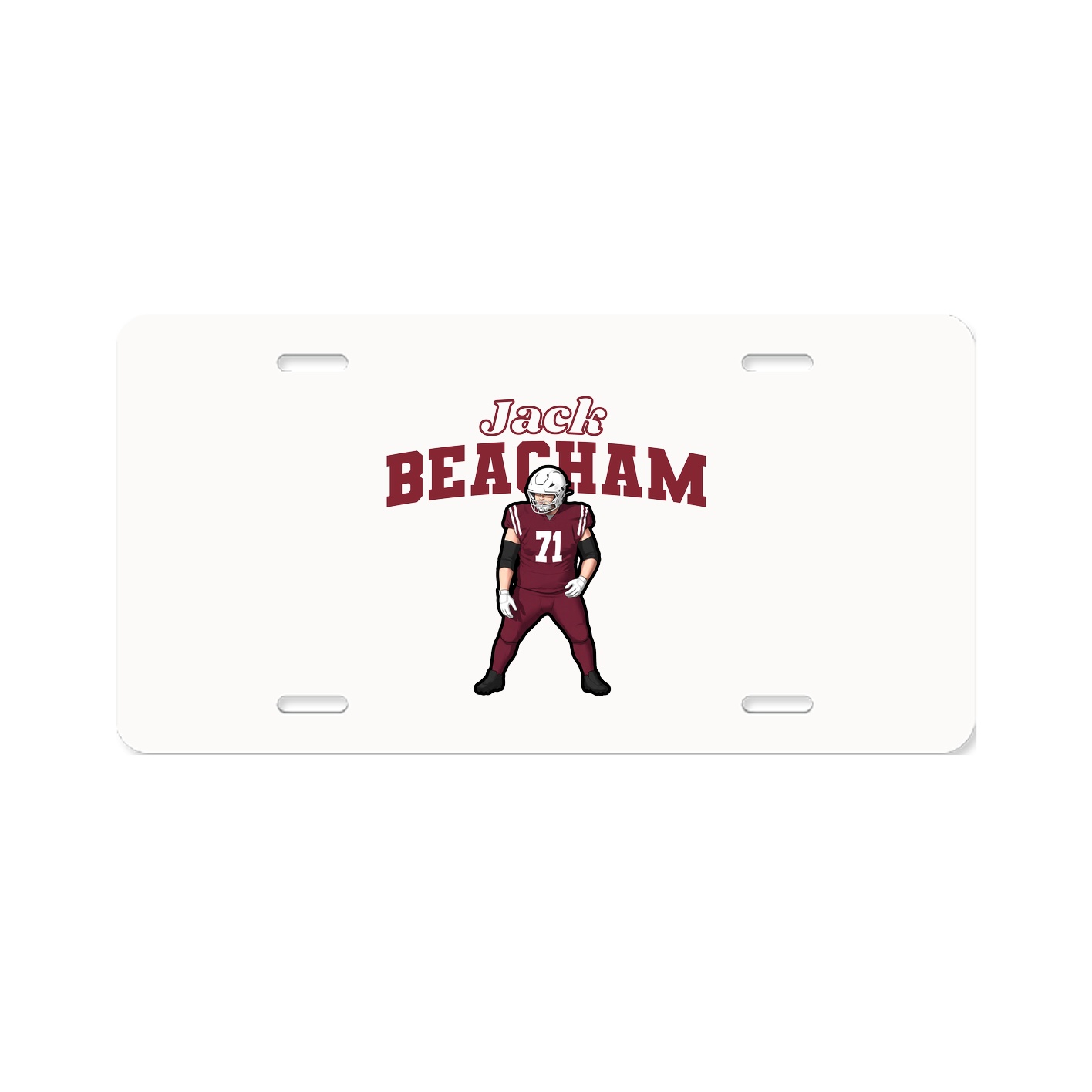 License Plate — Name Arch in Classic