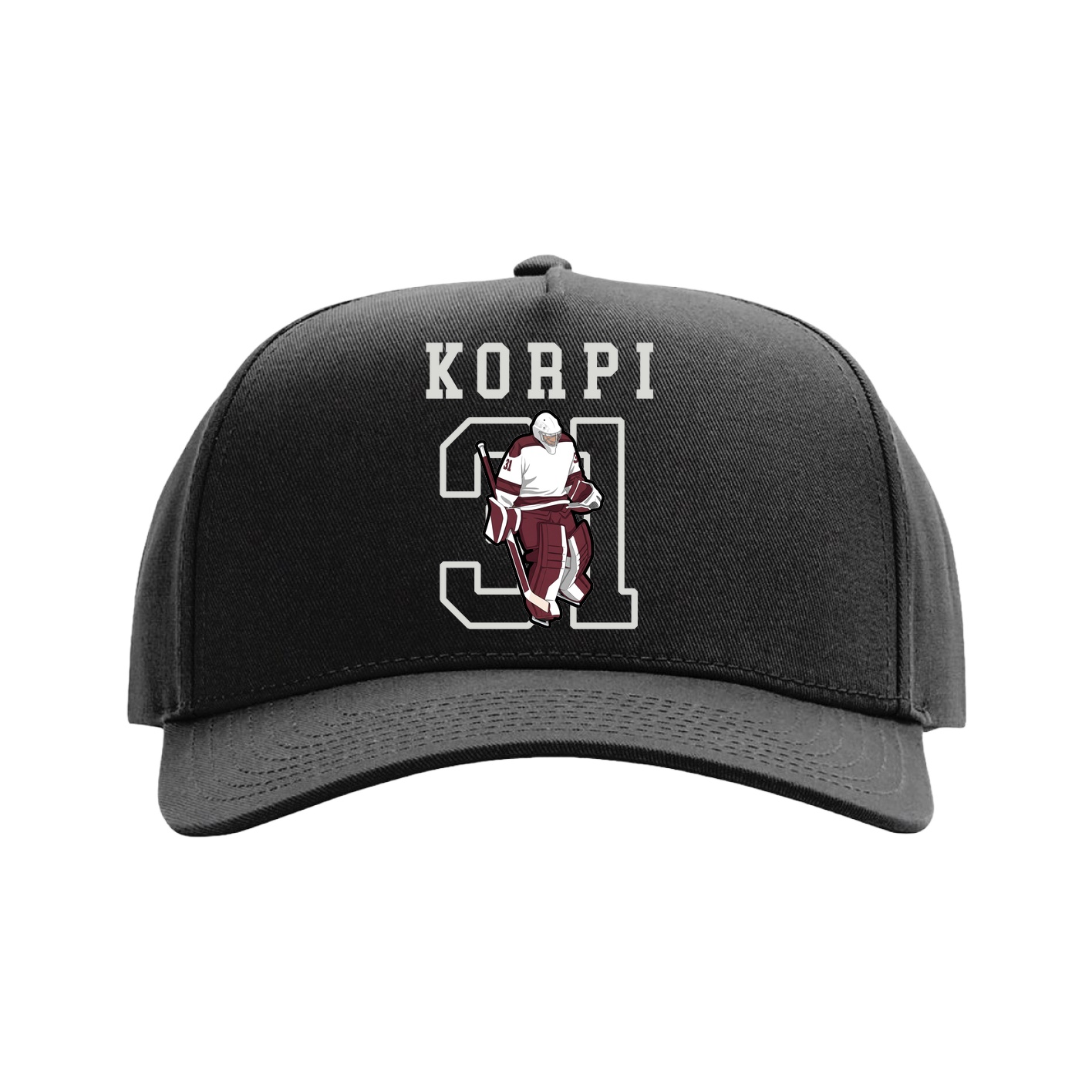 Full Fabric Five-Panel Champ Cap — Shirsey in Black