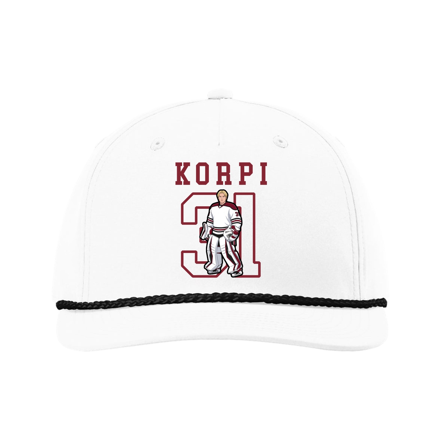 Five-Panel Classic Rope Cap — Shirsey in White