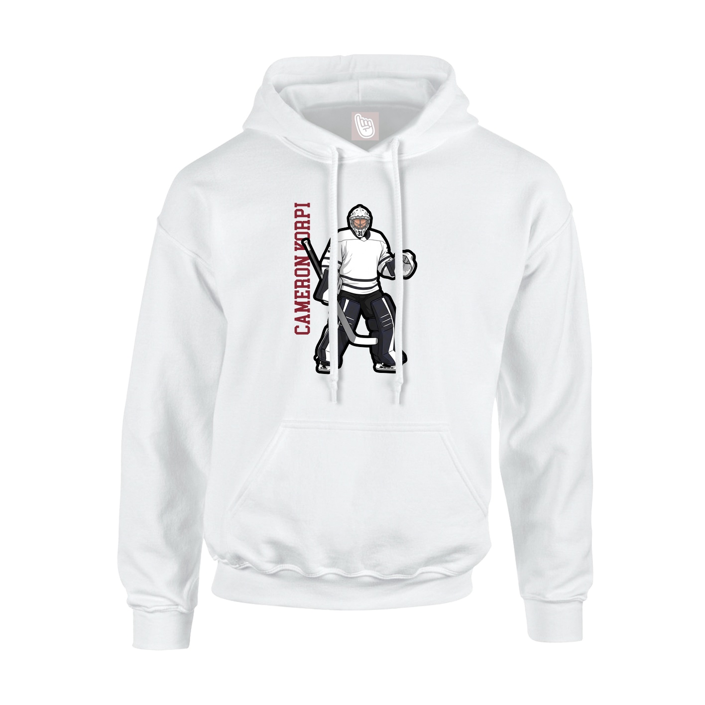 Youth Hoodie — Name Vertical in White