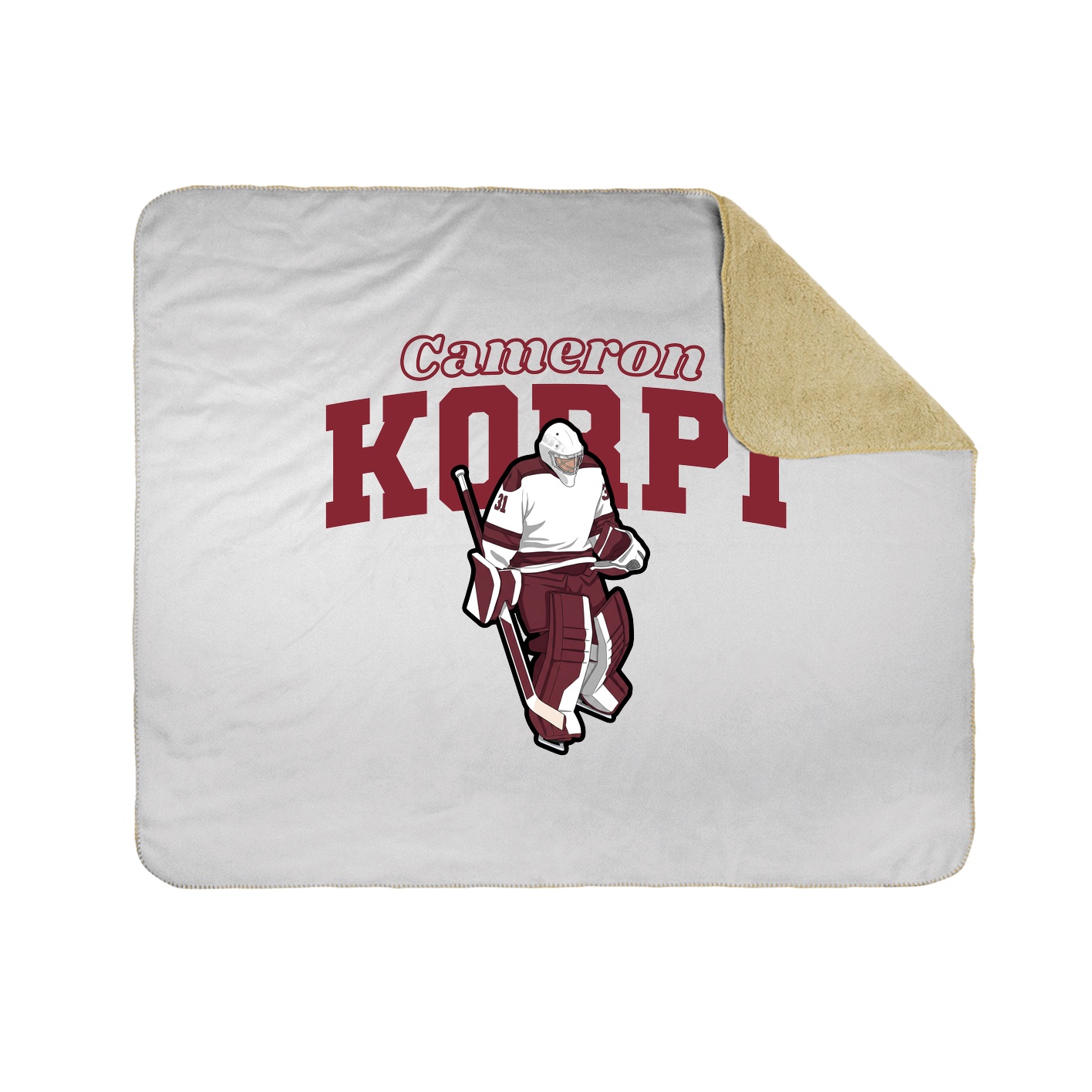 Throw Blanket — Name Arch in White