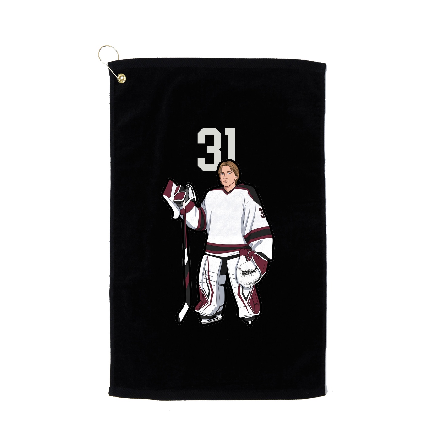 Golf Towel — Number Top in Black