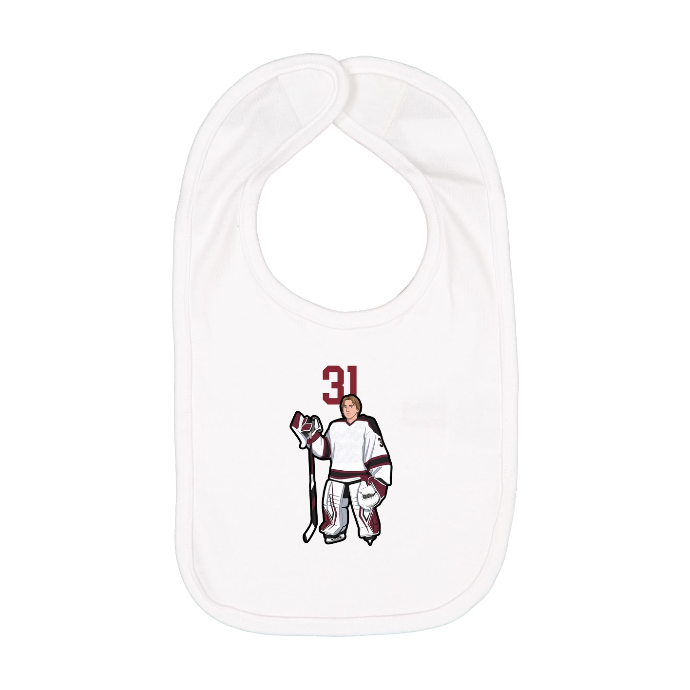 Infant Bib — Number Top in White